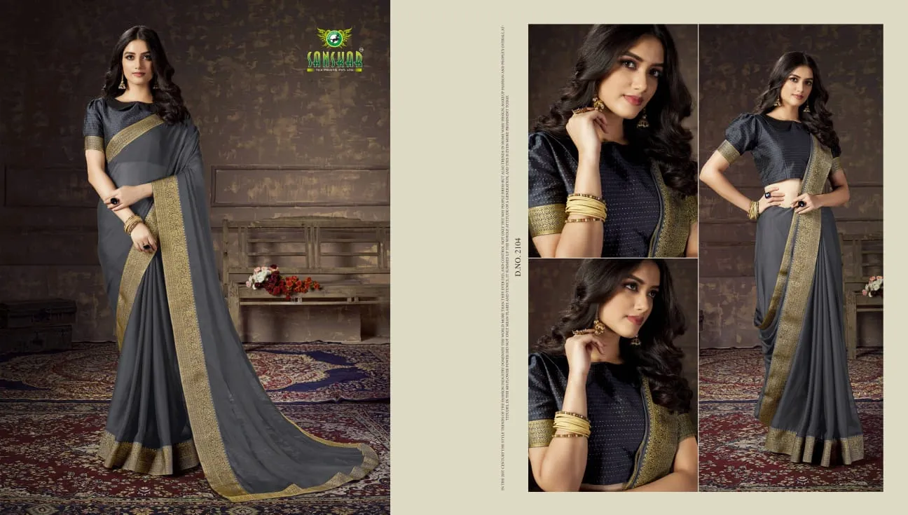 Sanskar Presents Anantaa Chiffon Fabric Fancy Designer Sarees