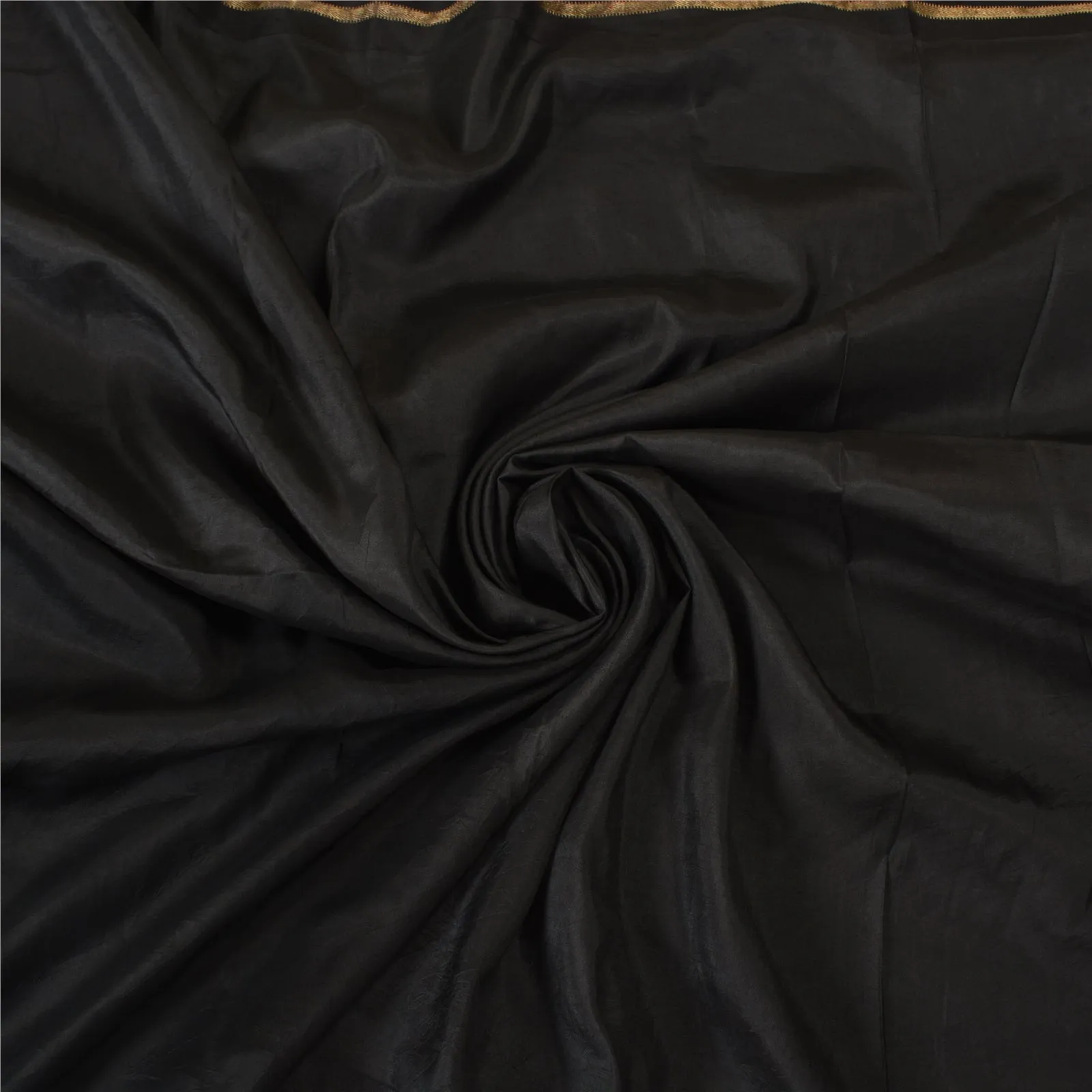 Sanskriti Vintage Black Sarees 100% Pure Silk Woven Premium Zari Sari Fabric