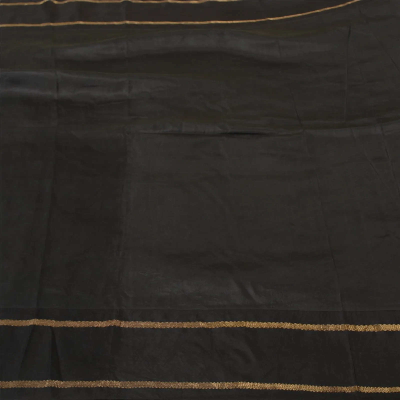 Sanskriti Vintage Black Sarees 100% Pure Silk Woven Premium Zari Sari Fabric