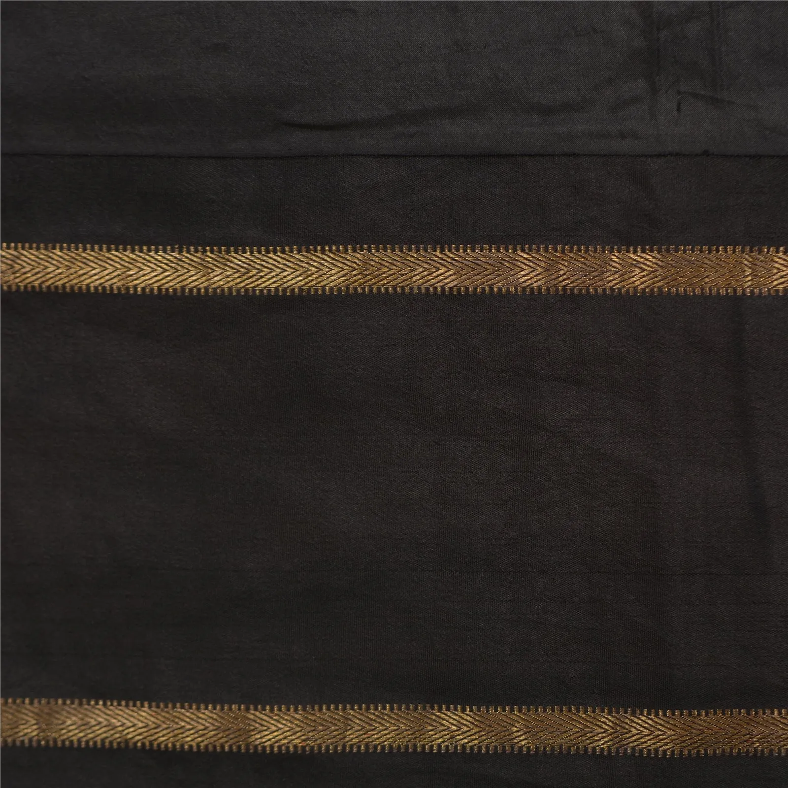 Sanskriti Vintage Black Sarees 100% Pure Silk Woven Premium Zari Sari Fabric