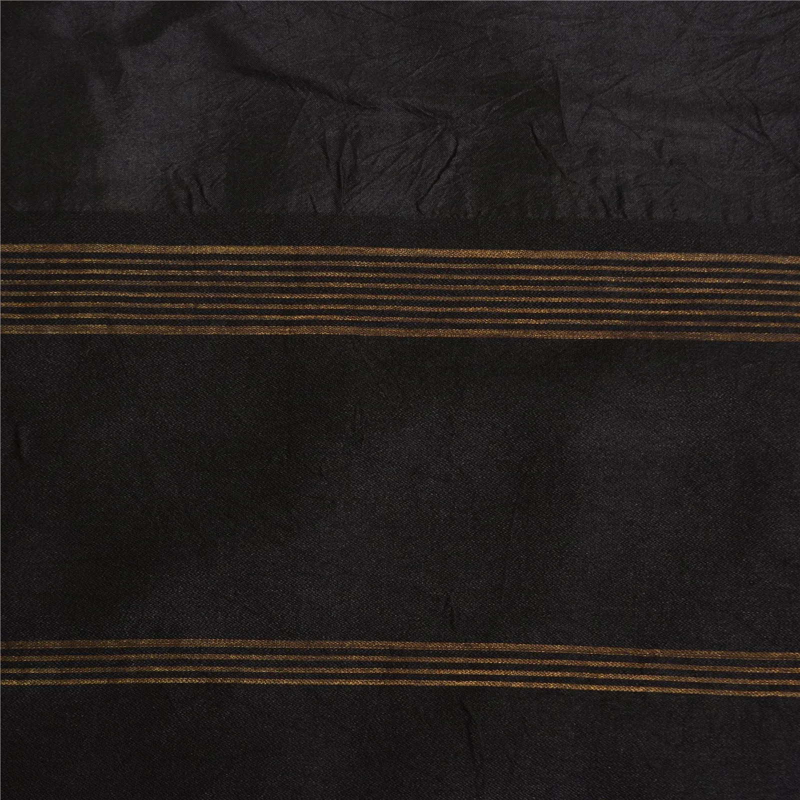 Sanskriti Vintage Black Sarees 100% Pure Silk Woven Premium Zari Sari Fabric