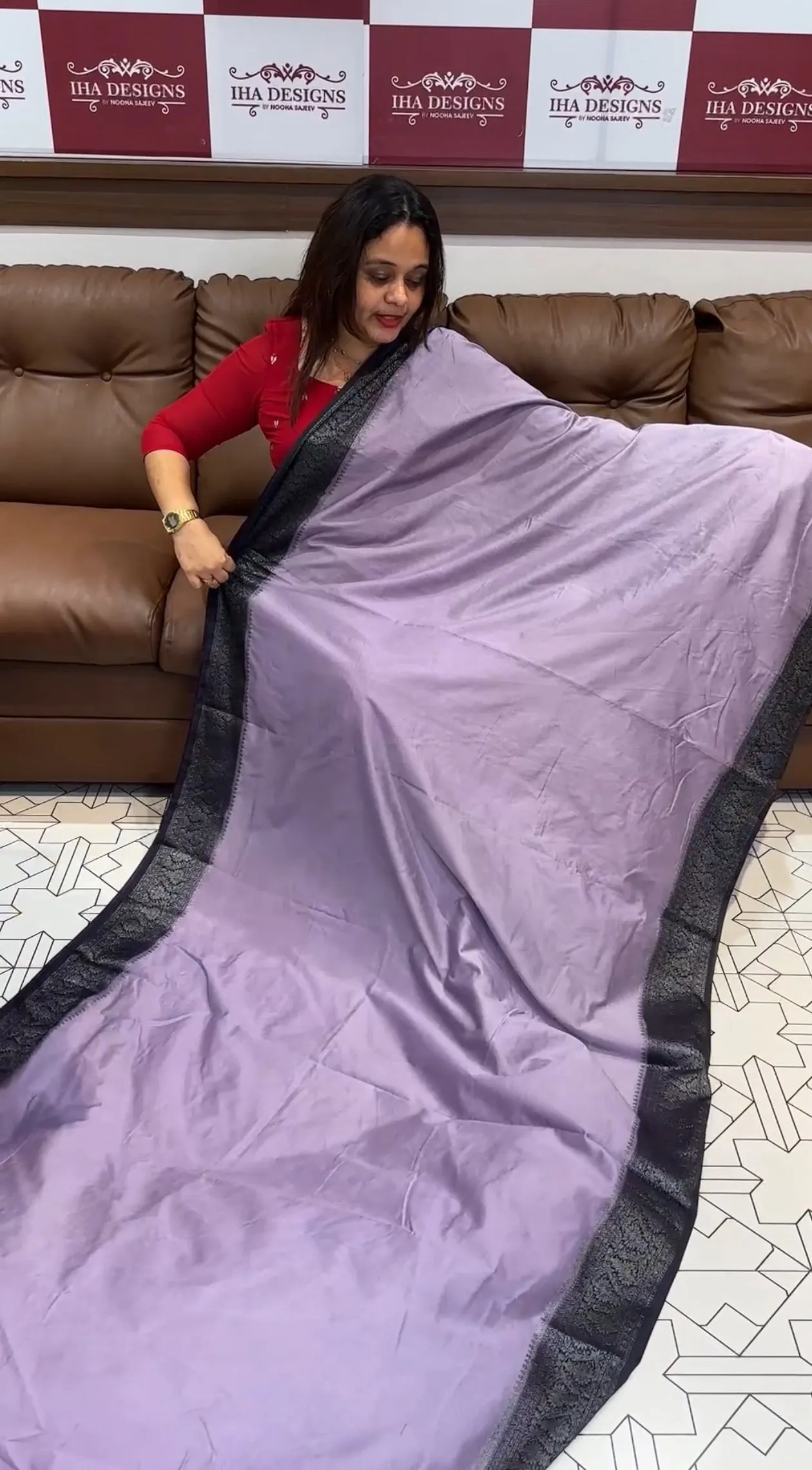 SEMI BANARASI SAREES - IHA 13942