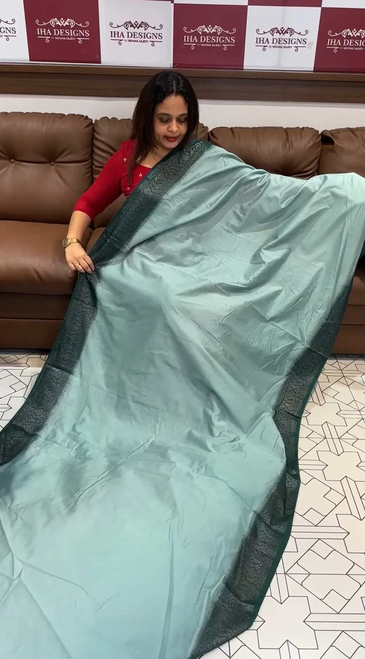 SEMI BANARASI SAREES - IHA 13942