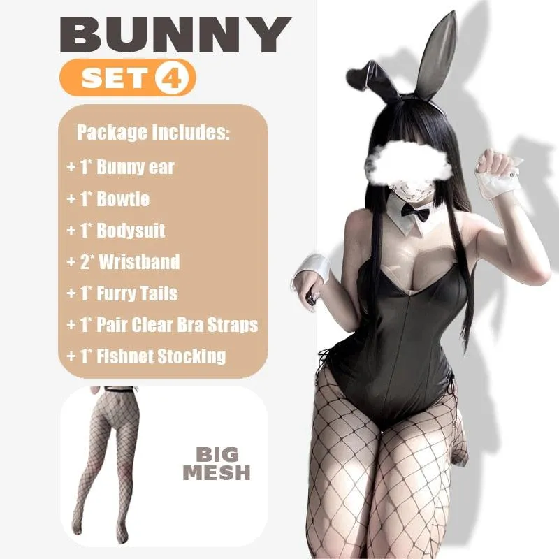 Sexy Cute Bunny Girl Faux Leather