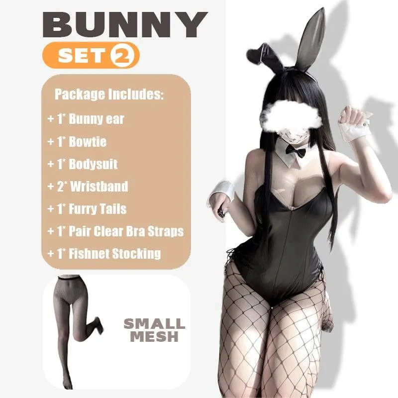 Sexy Cute Bunny Girl Faux Leather