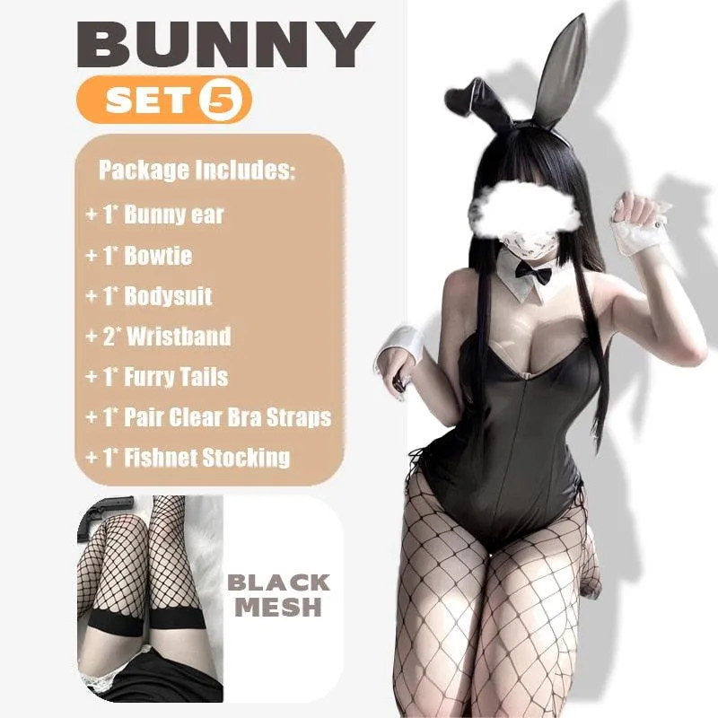 Sexy Cute Bunny Girl Faux Leather