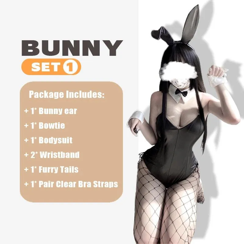 Sexy Cute Bunny Girl Faux Leather