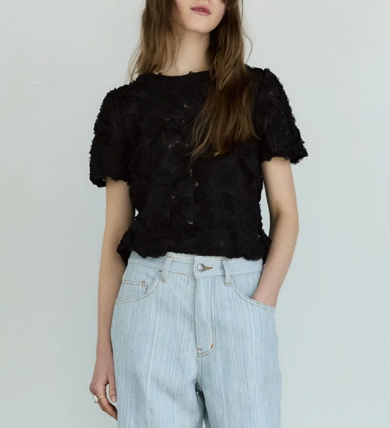 Sienne  |Street Style Plain Short Sleeves Shirts & Blouses