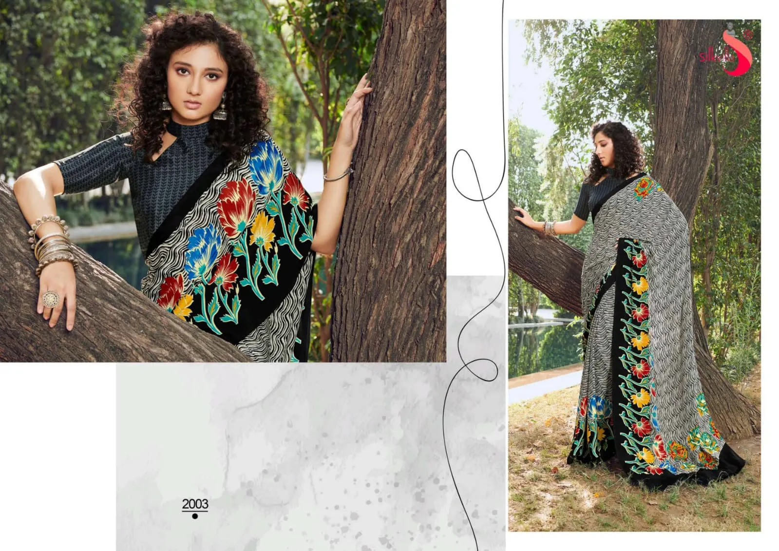 Silkvilla Sarees Launched New Sky Silk Crape Fancy Designer Sarees