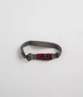 Snow Peak Soft Medium Dog Collar - Grey / Red