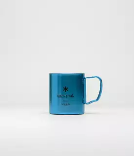 Snow Peak Titanium Double Wall 450ml Mug - Anodized Blue