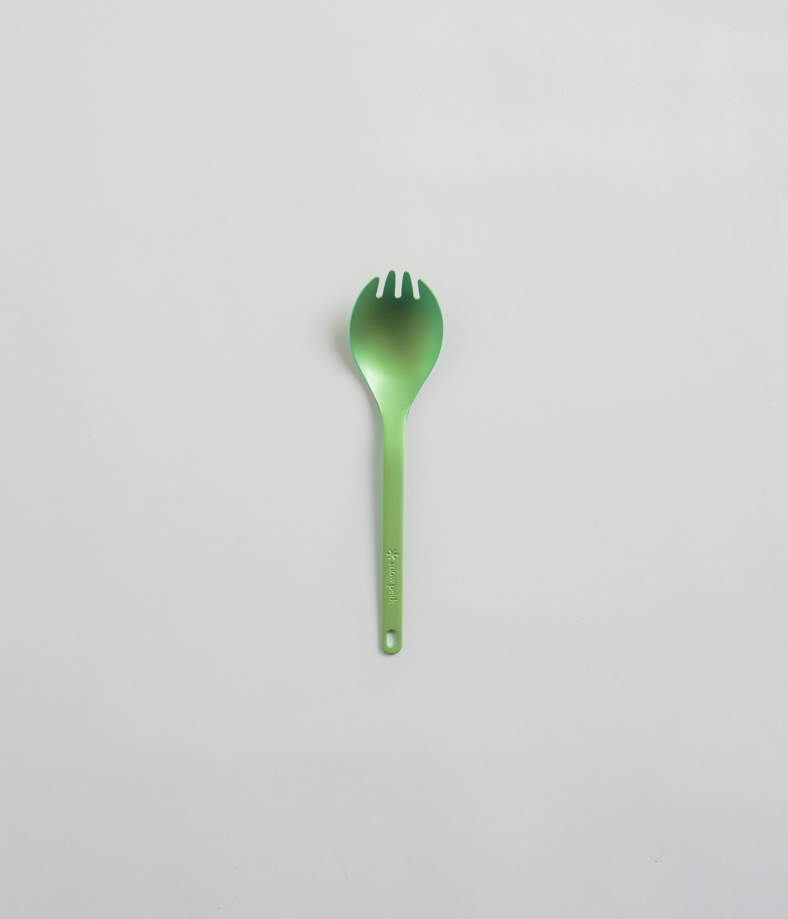 Snow Peak Titanium Spork - Green Anodized