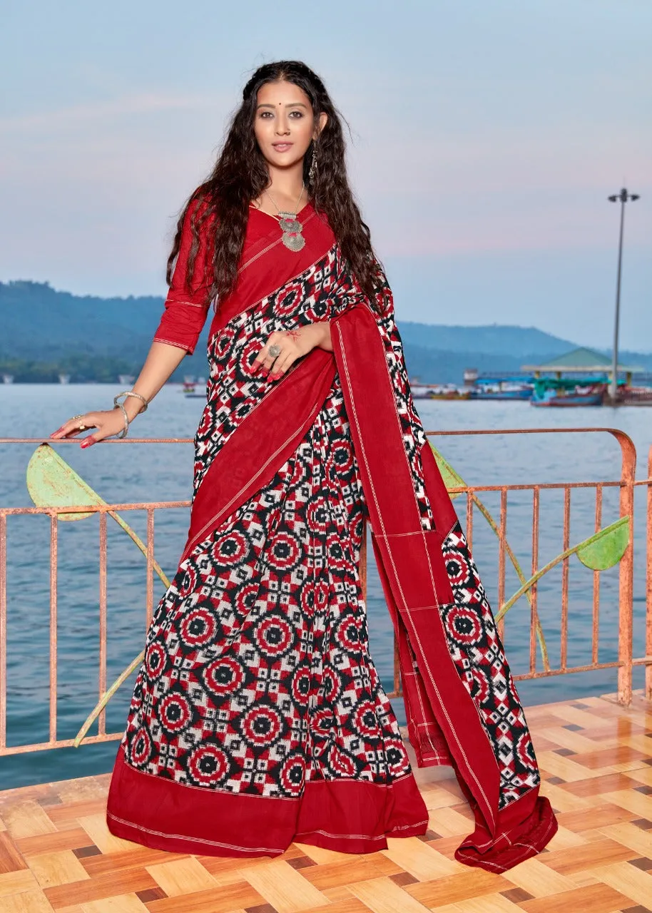 SR Sarees Presents Barkha Cotton Printed Casual Wear Sarees Collection