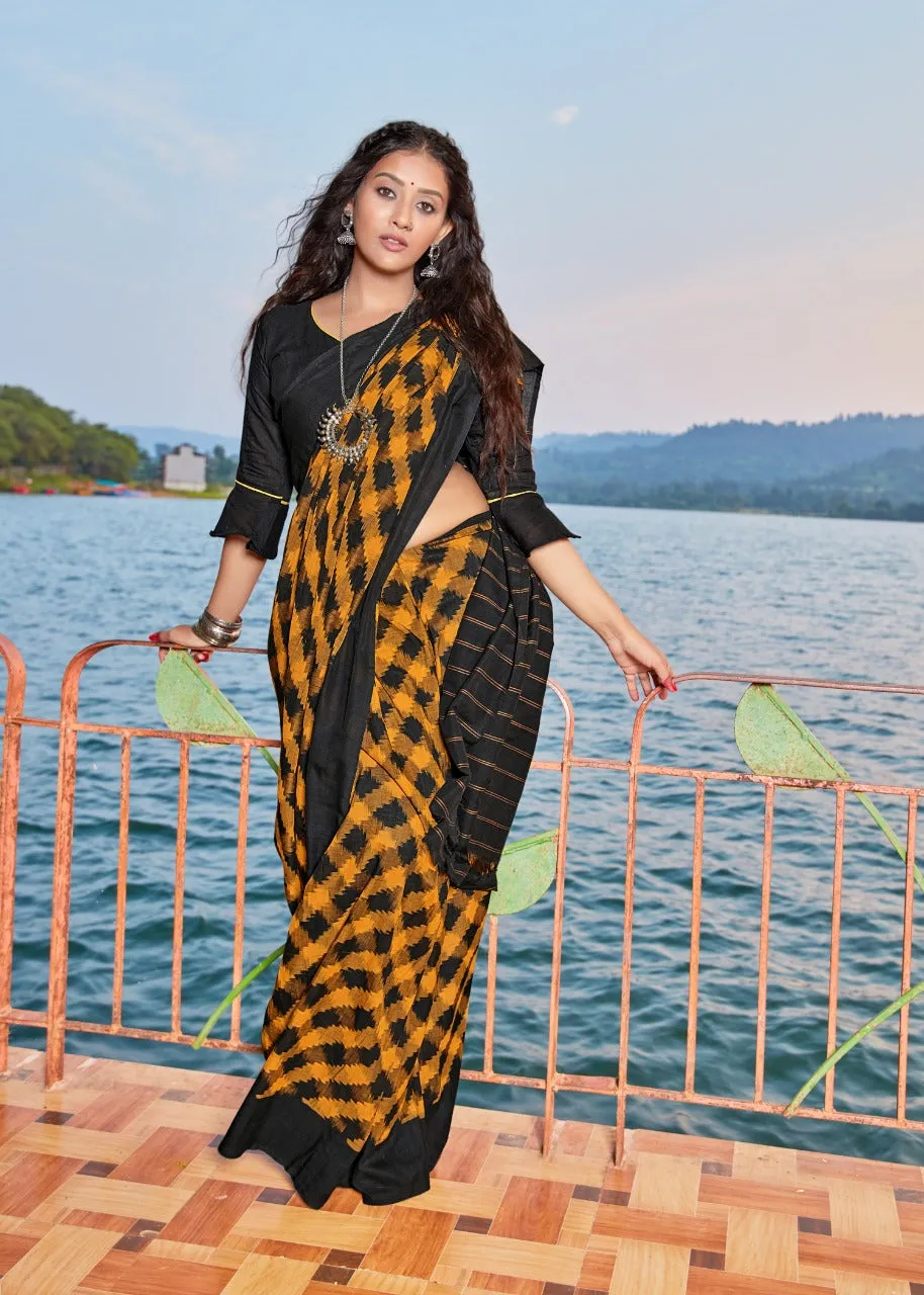 SR Sarees Presents Barkha Cotton Printed Casual Wear Sarees Collection