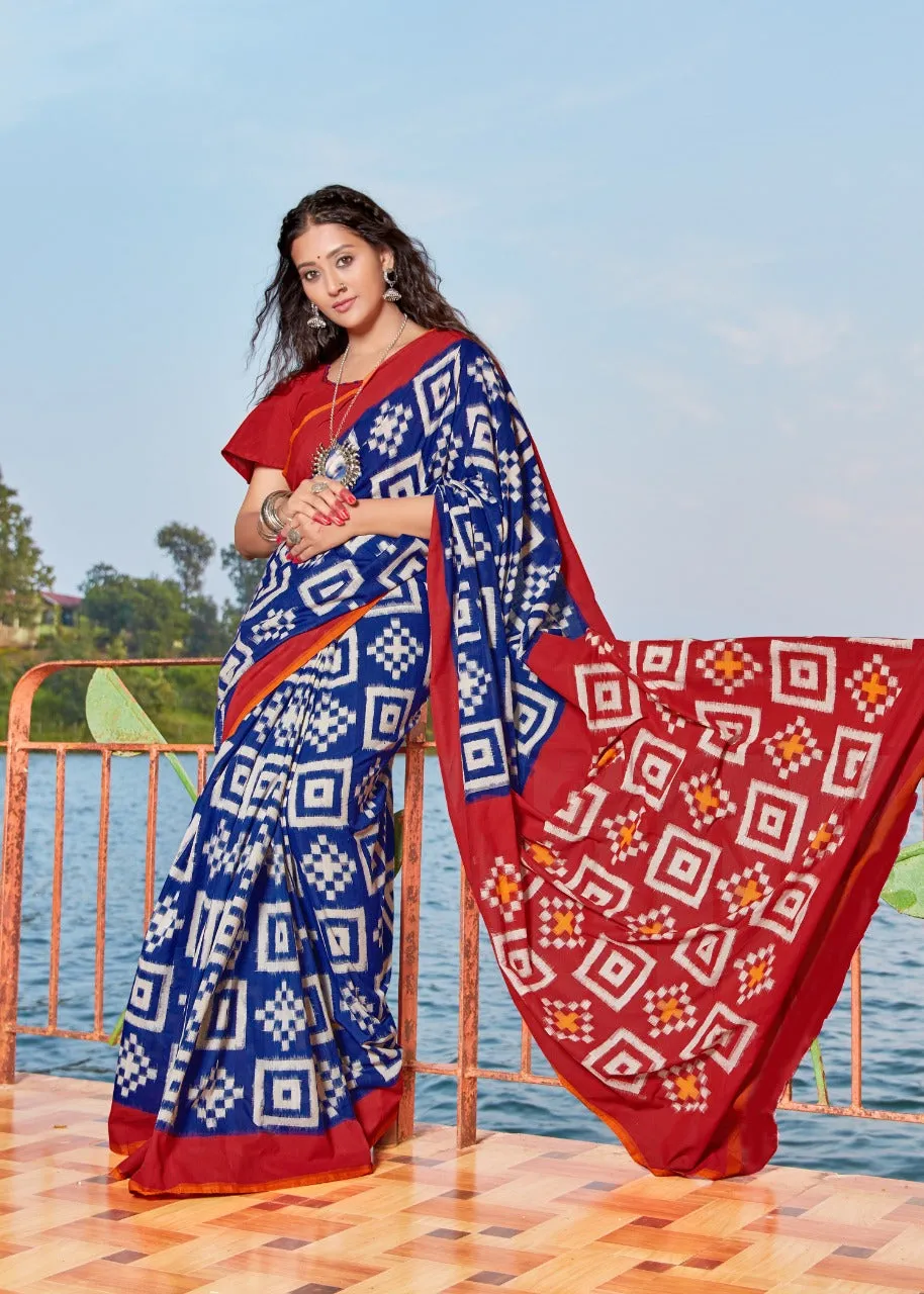 SR Sarees Presents Barkha Cotton Printed Casual Wear Sarees Collection