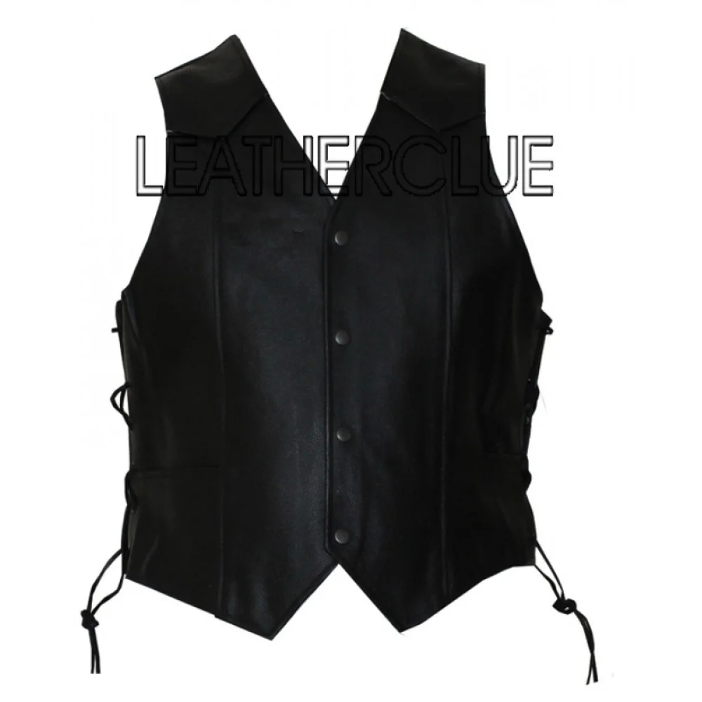 Stylish pure leather waistcoat