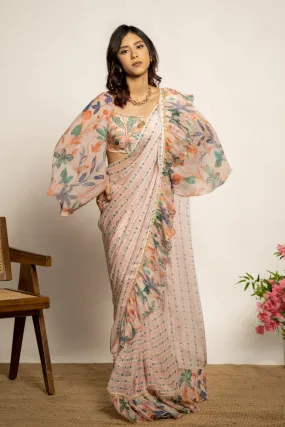 Tara Saree- Peach