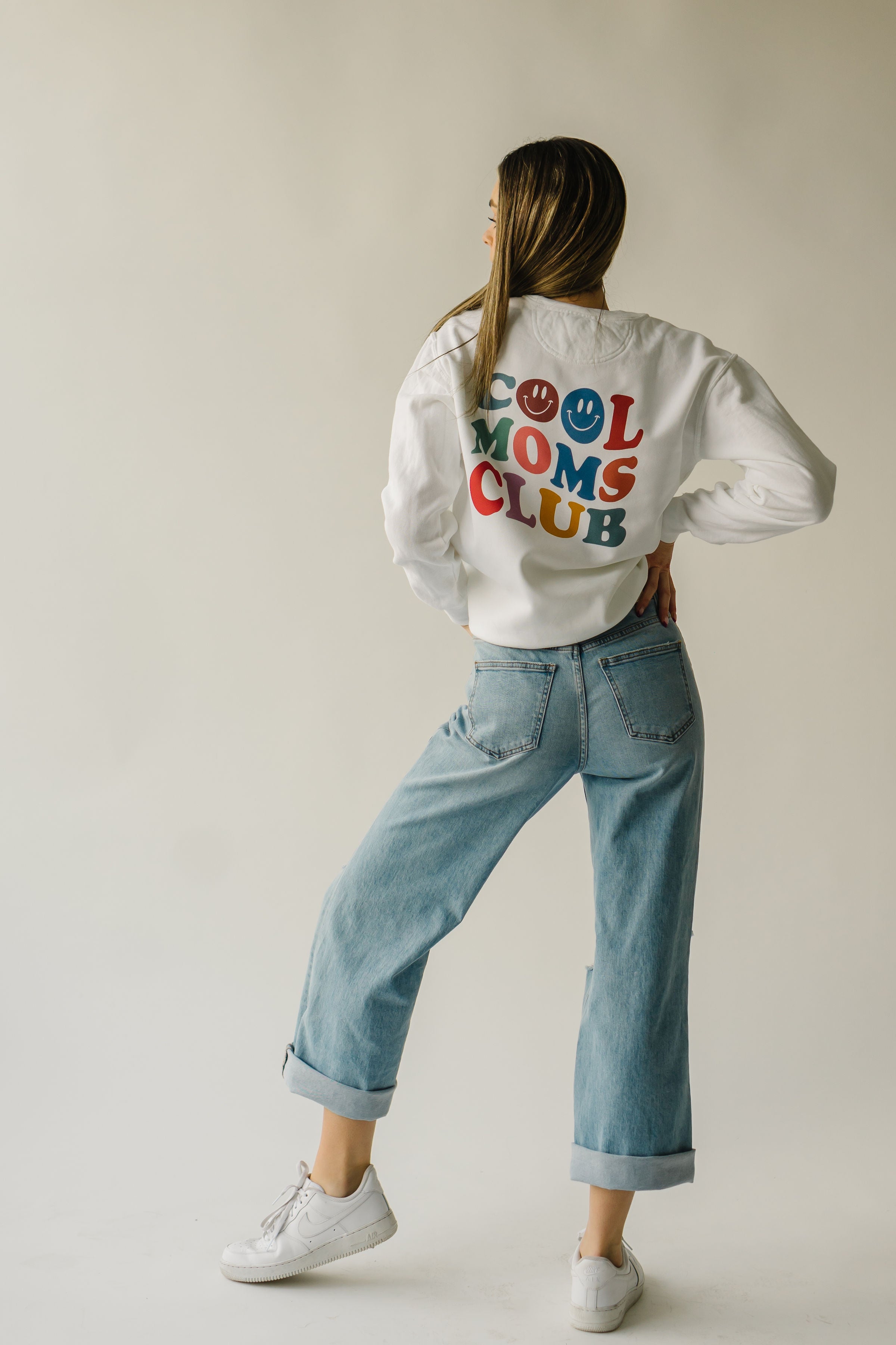 The Cool Moms Club Sweatshirt in White