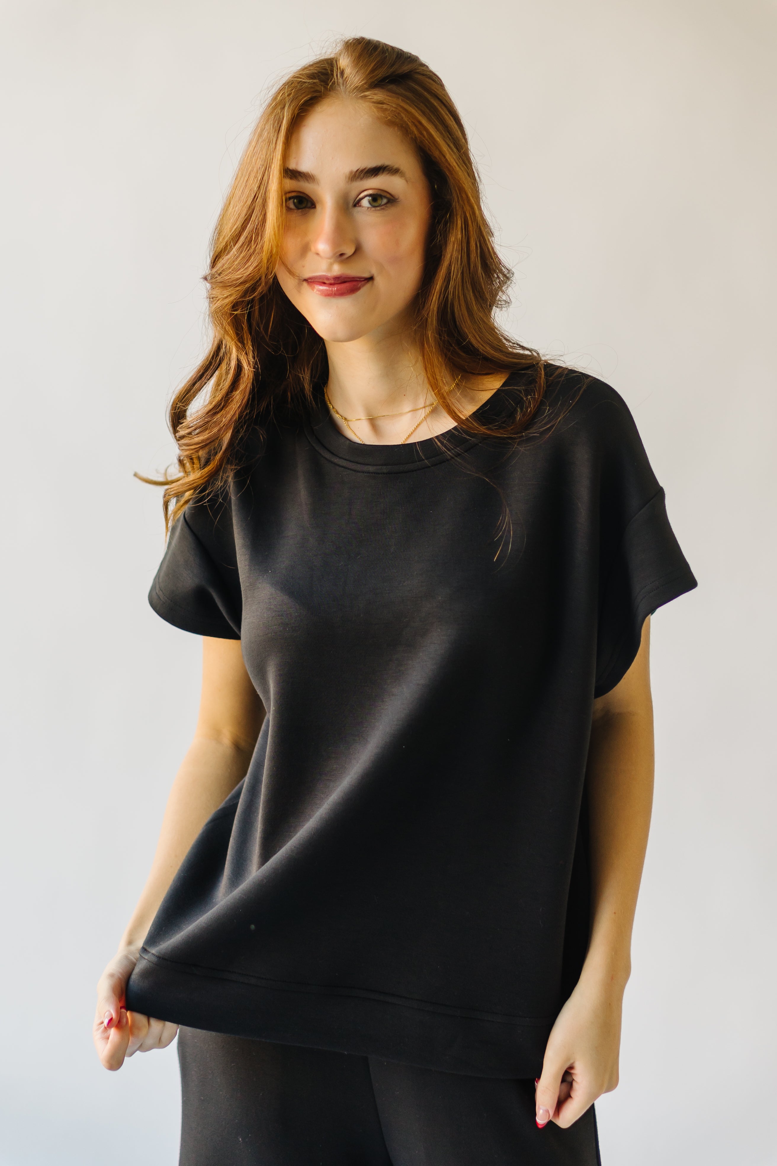 The Lenny Basic Top in Black