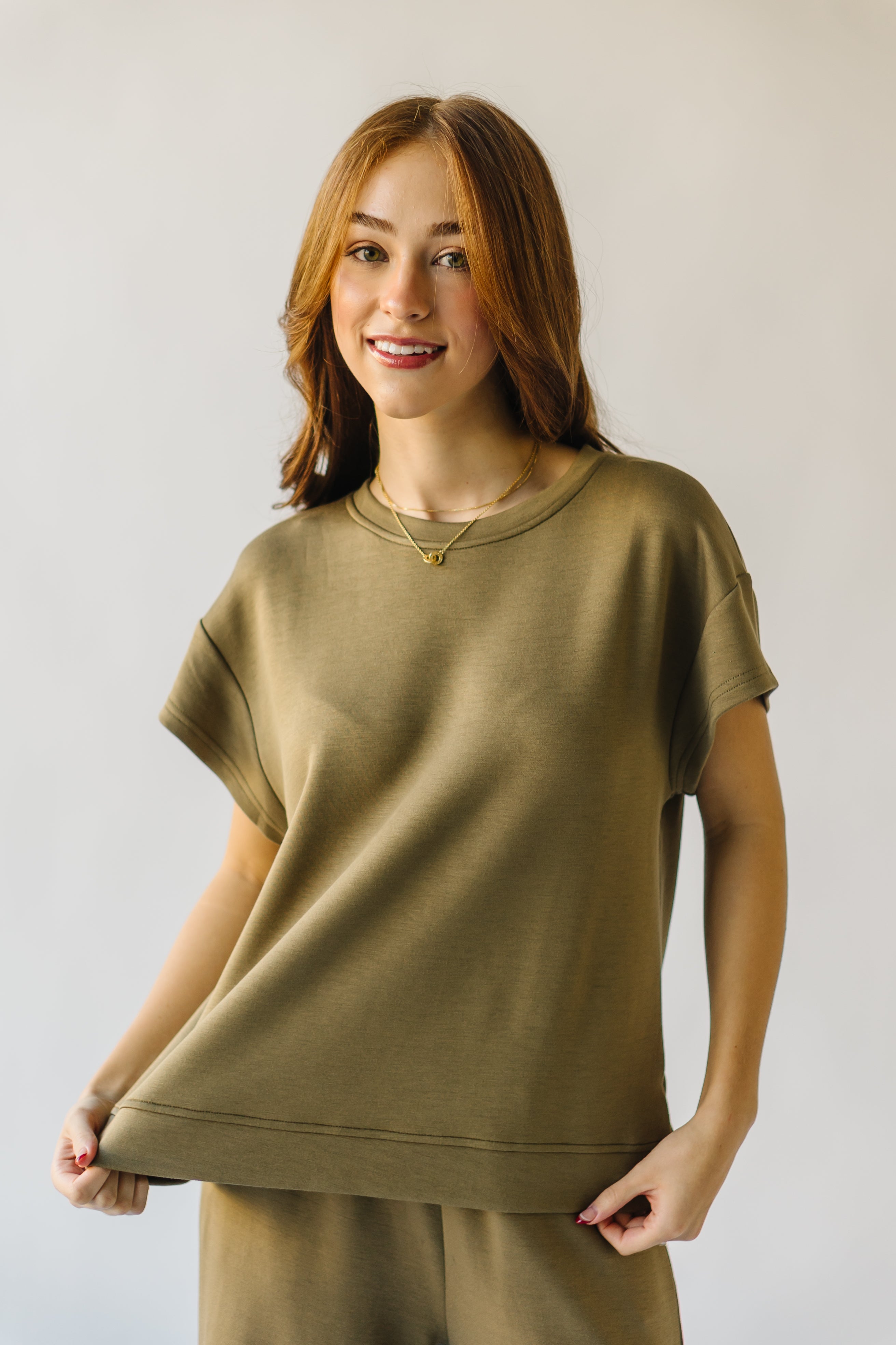 The Lenny Basic Top in Olive