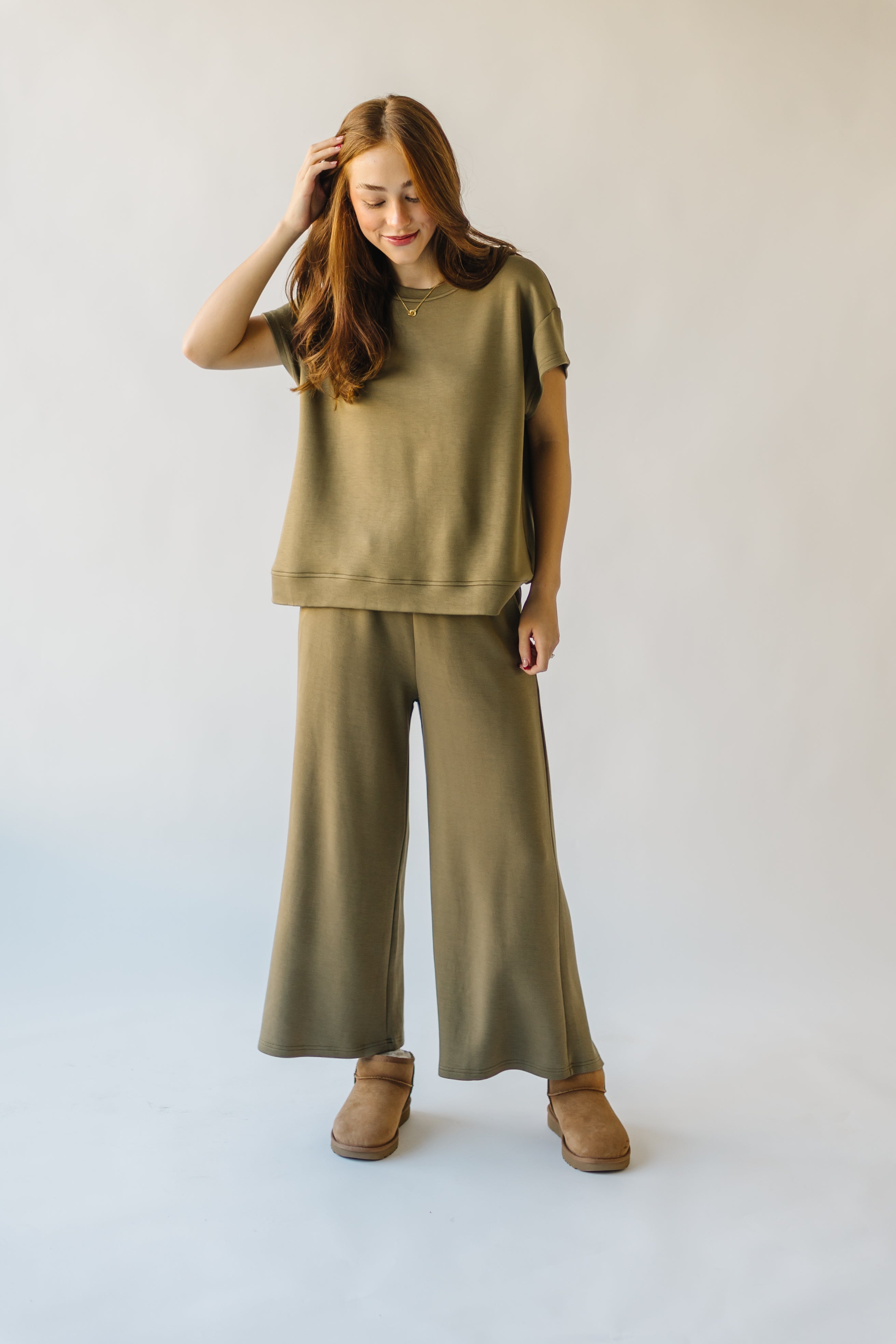 The Lenny Basic Top in Olive