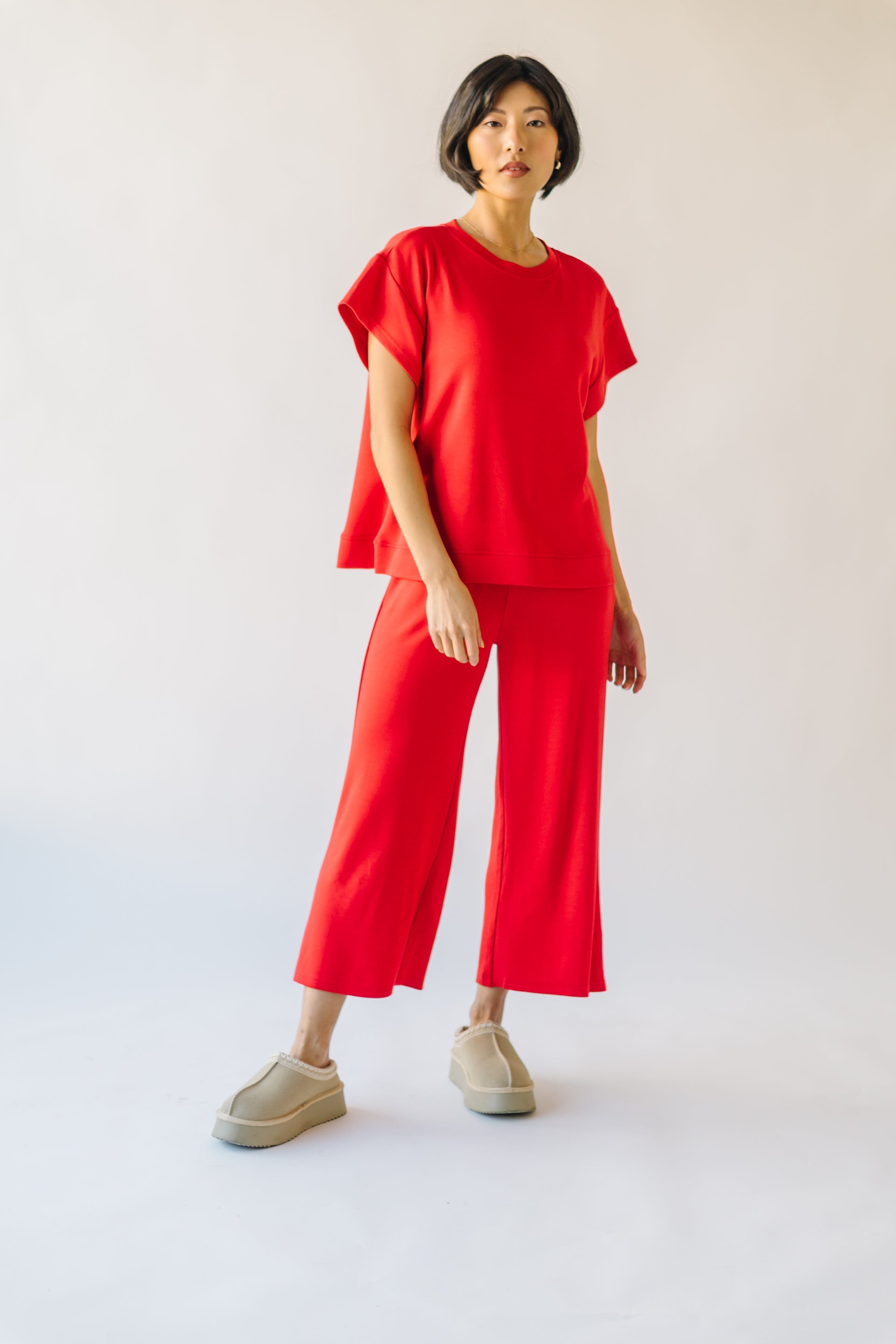 The Lenny Basic Top in Red