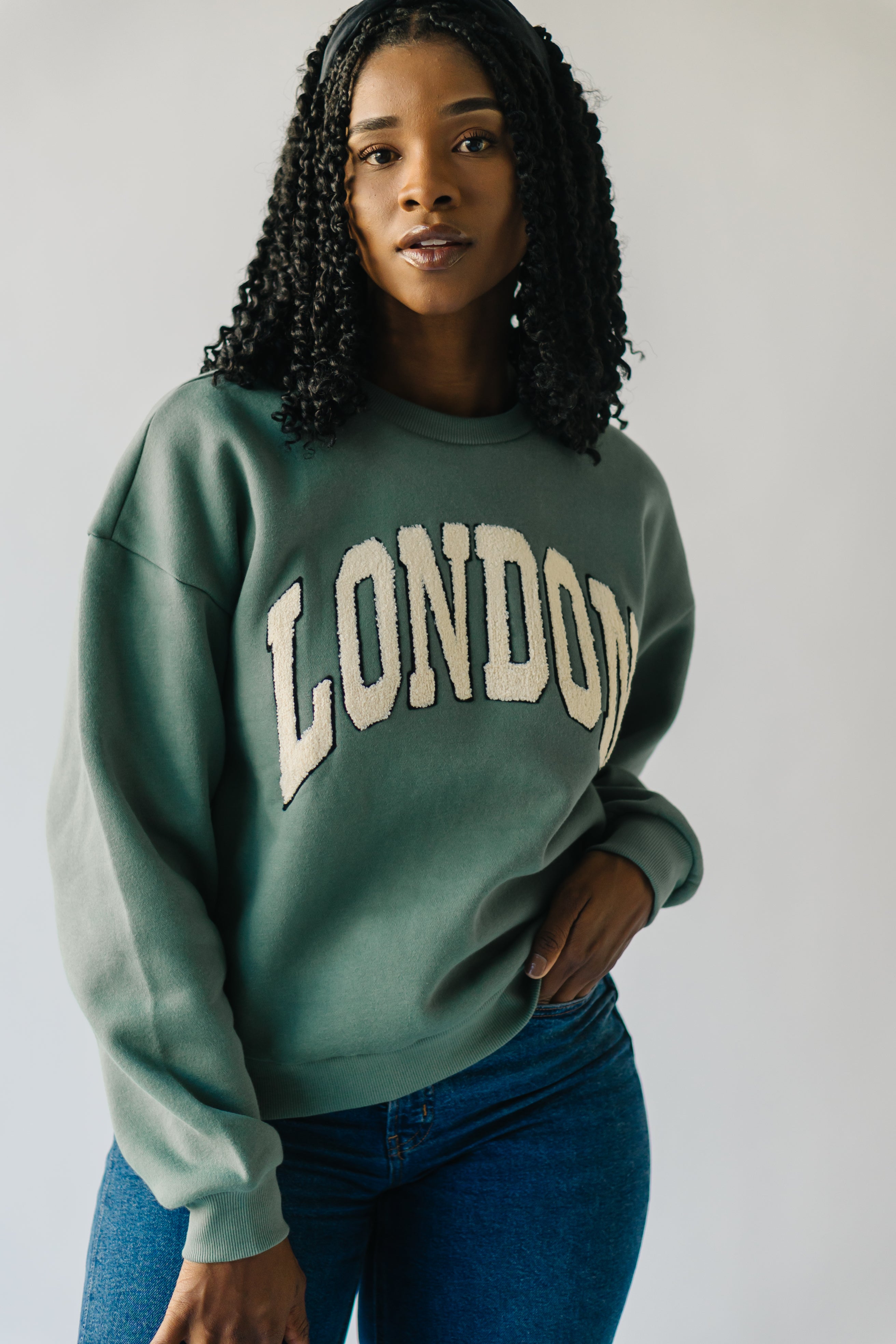 The London Sweatshirt in Emerald Green