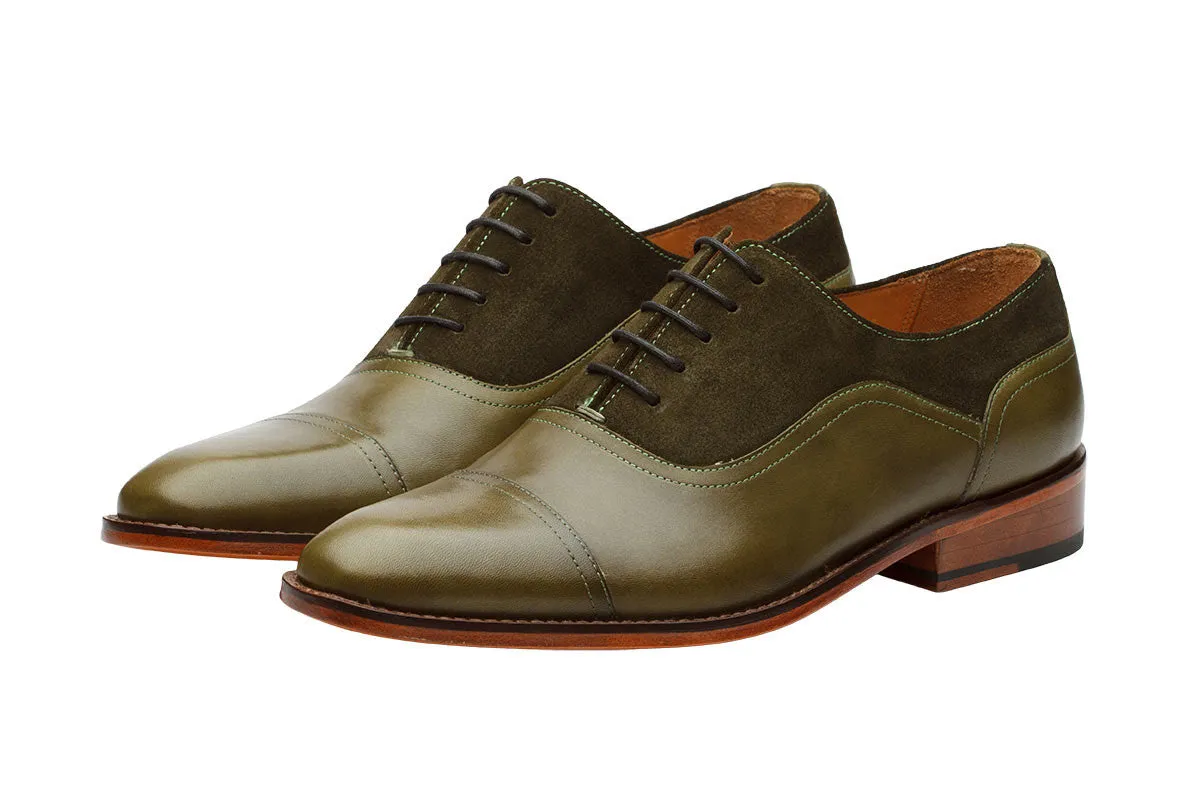 Toecap Oxford Combi – Olive Green