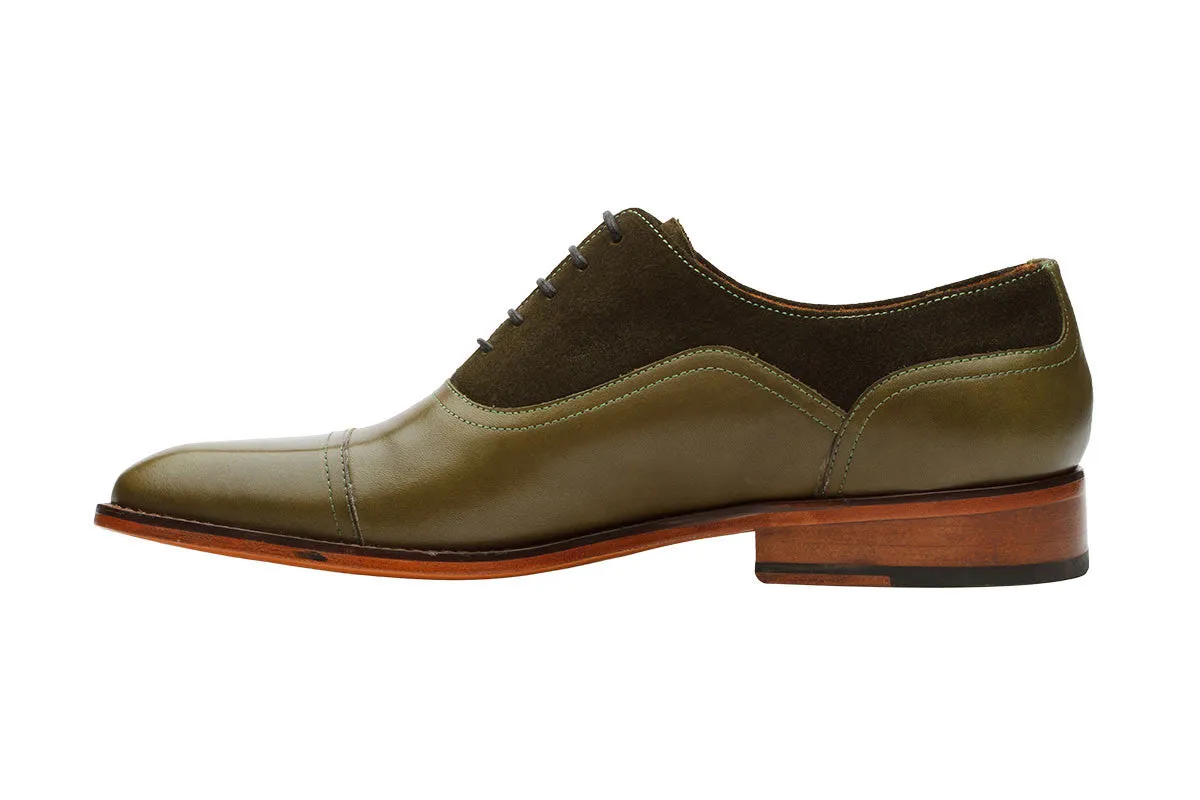 Toecap Oxford Combi – Olive Green