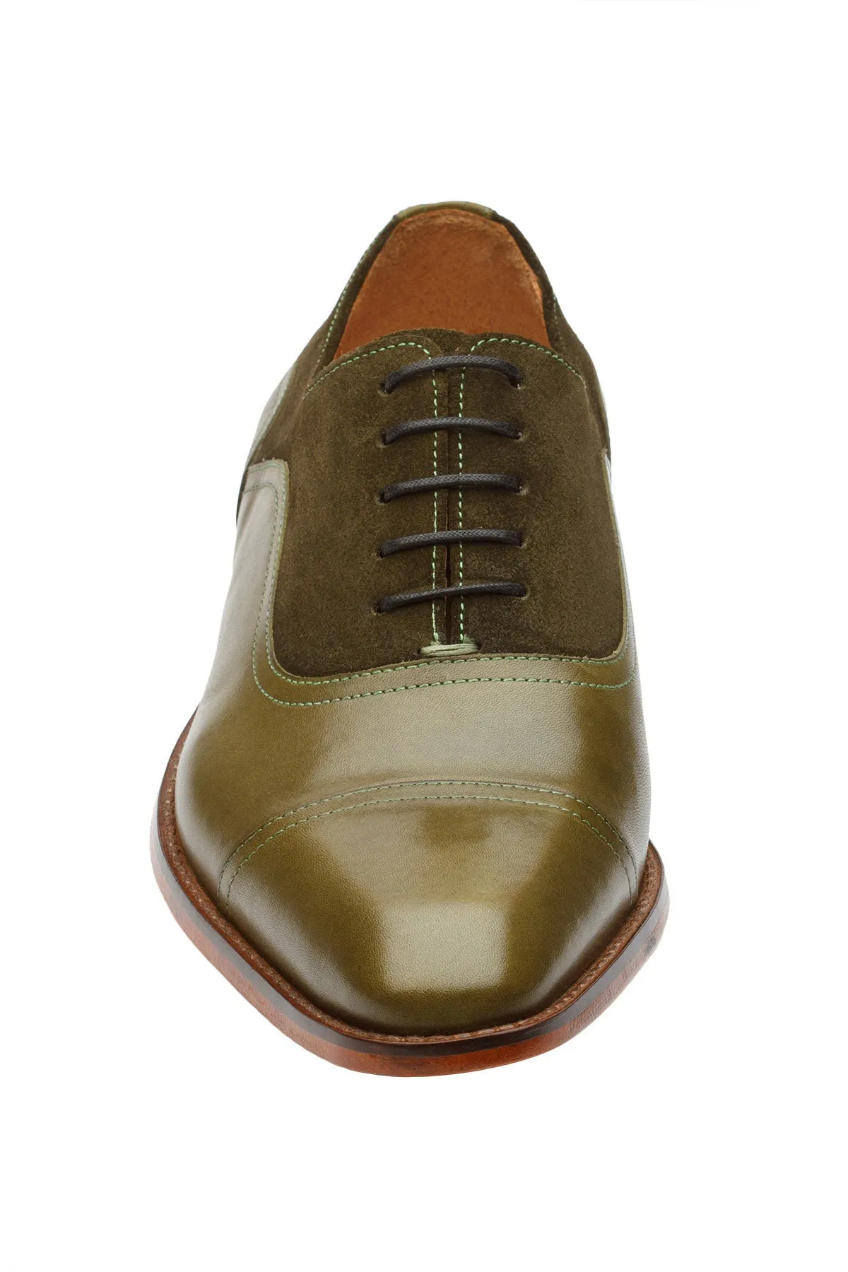 Toecap Oxford Combi – Olive Green