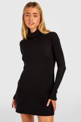 Turtleneck Oversized Sweater Dress