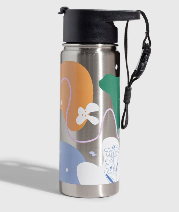 UNITED BY BLUE INSULATED STEEL BOTTLE 18 OZ illuminate metallic silver