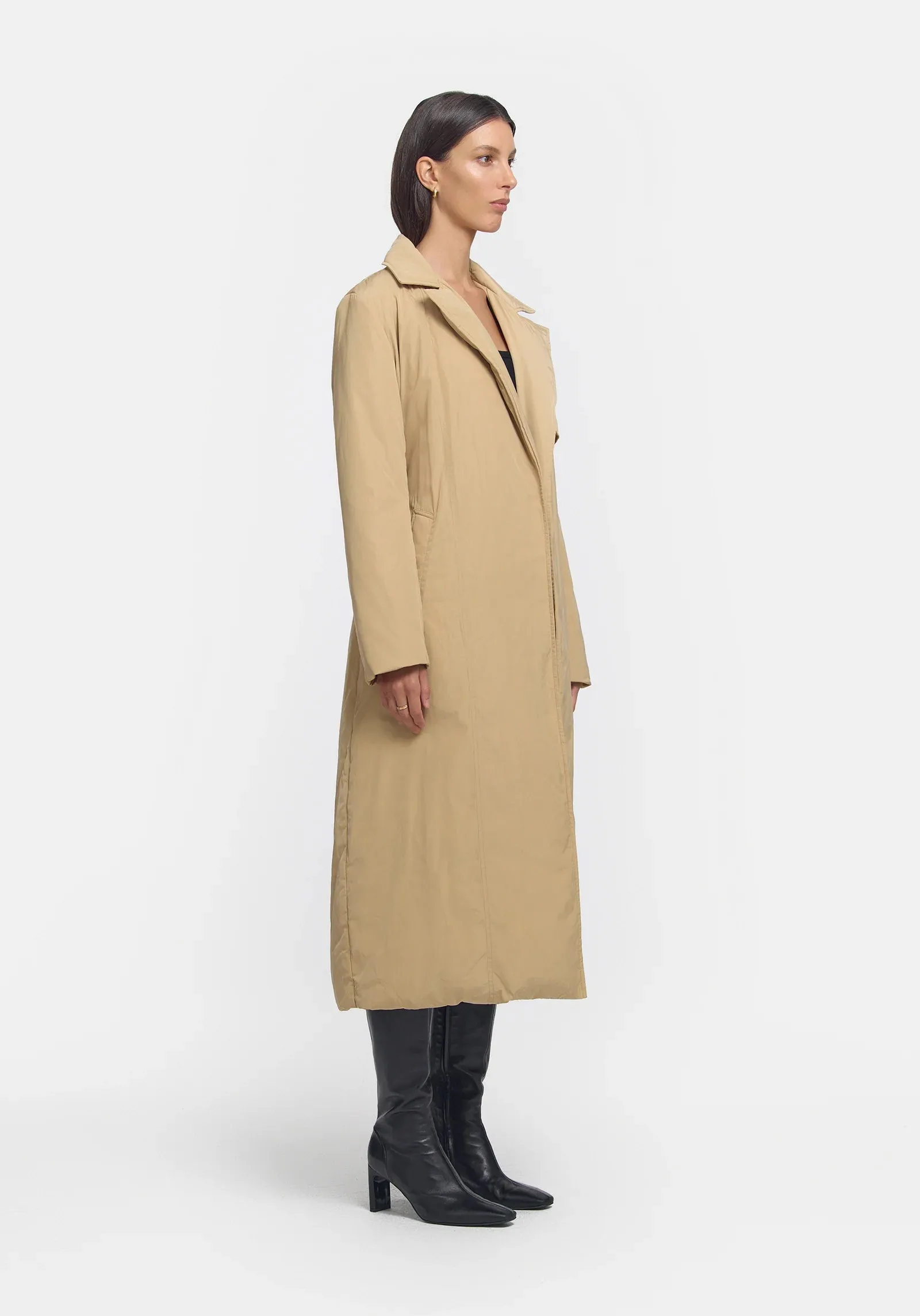 Victorious Puffer Trench in Bone