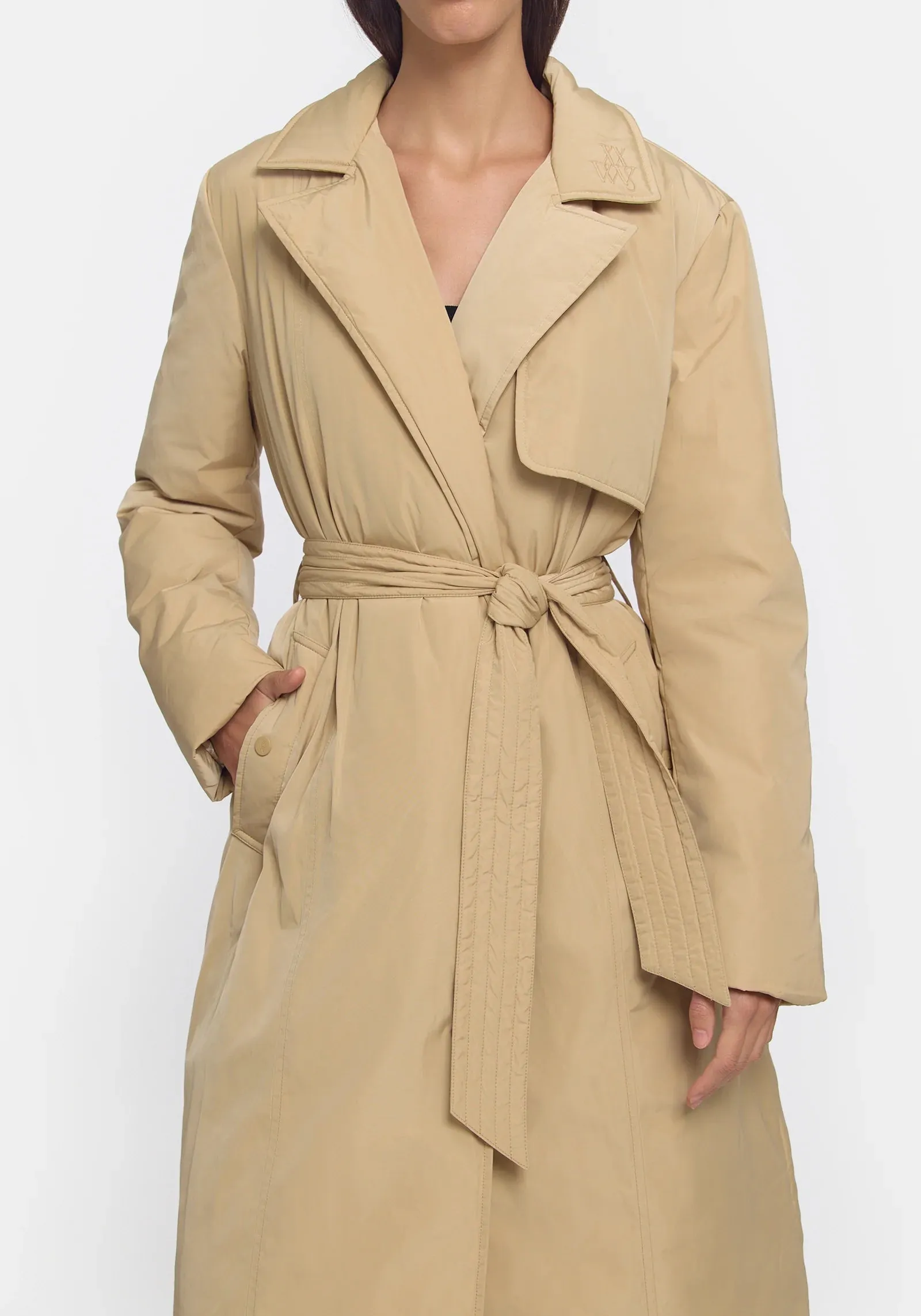 Victorious Puffer Trench in Bone