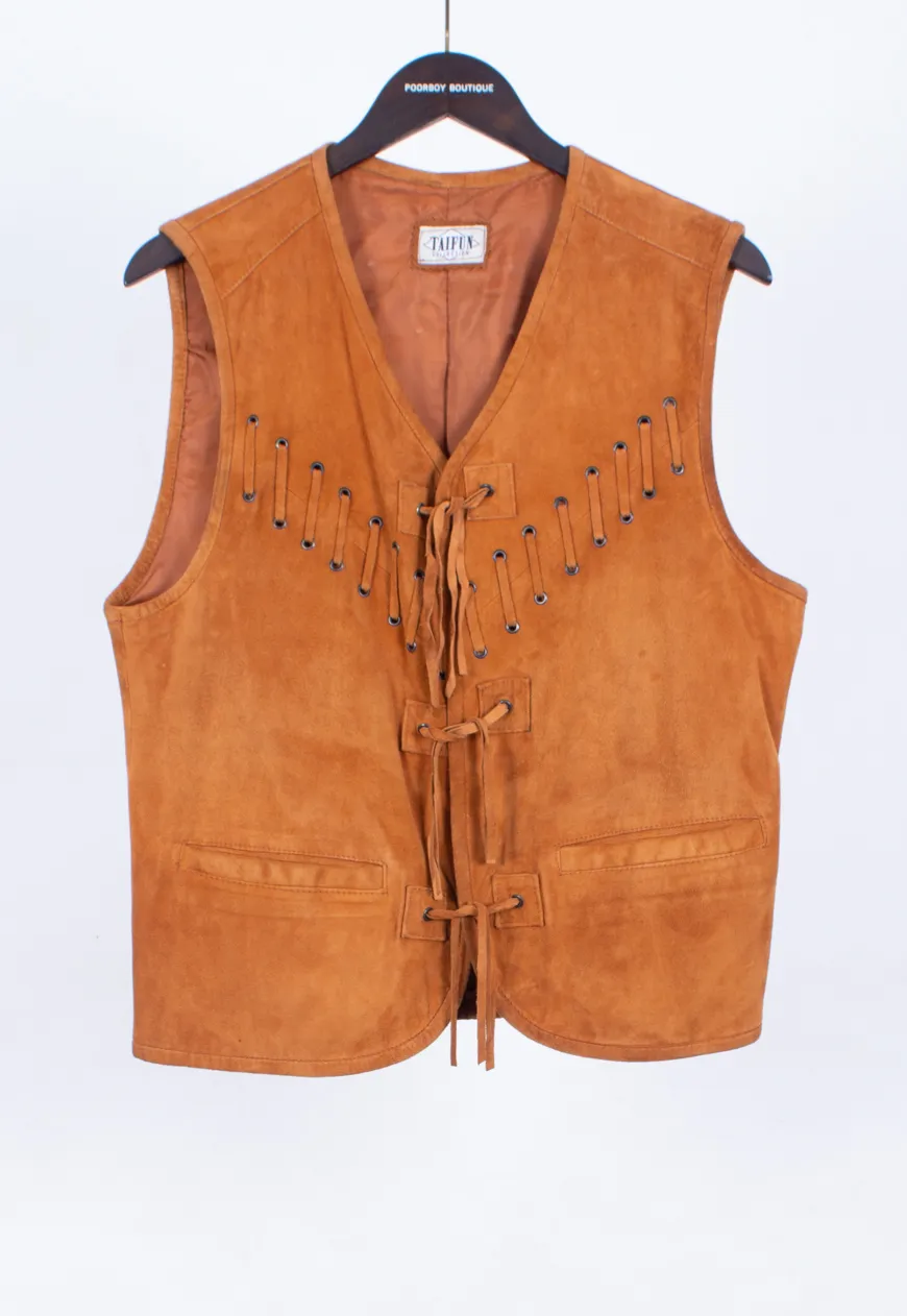 Vintage Womens Suede Waistcoat | Vintage Suede Waistcoat