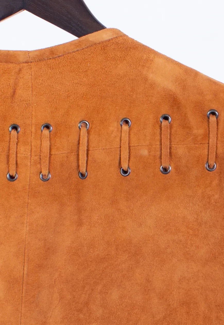 Vintage Womens Suede Waistcoat | Vintage Suede Waistcoat