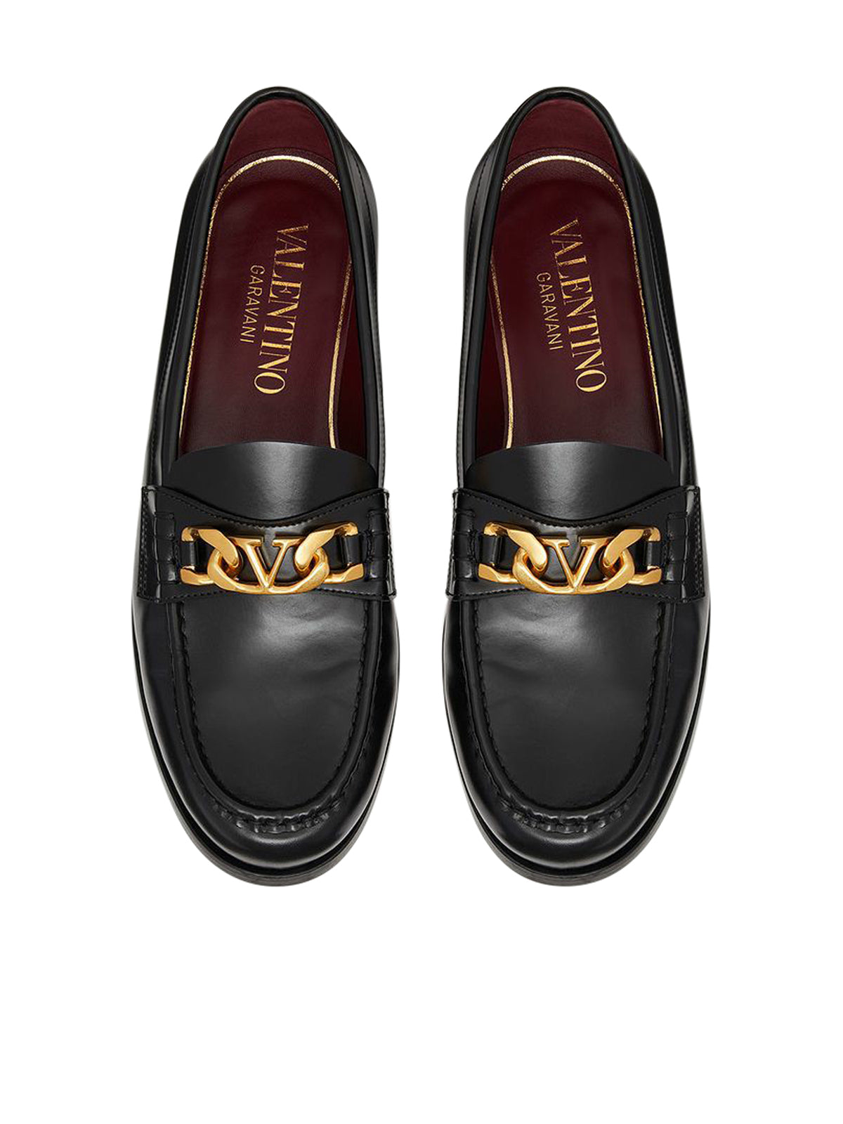 VLOGO CHAIN MOCCASIN IN CALFSKIN