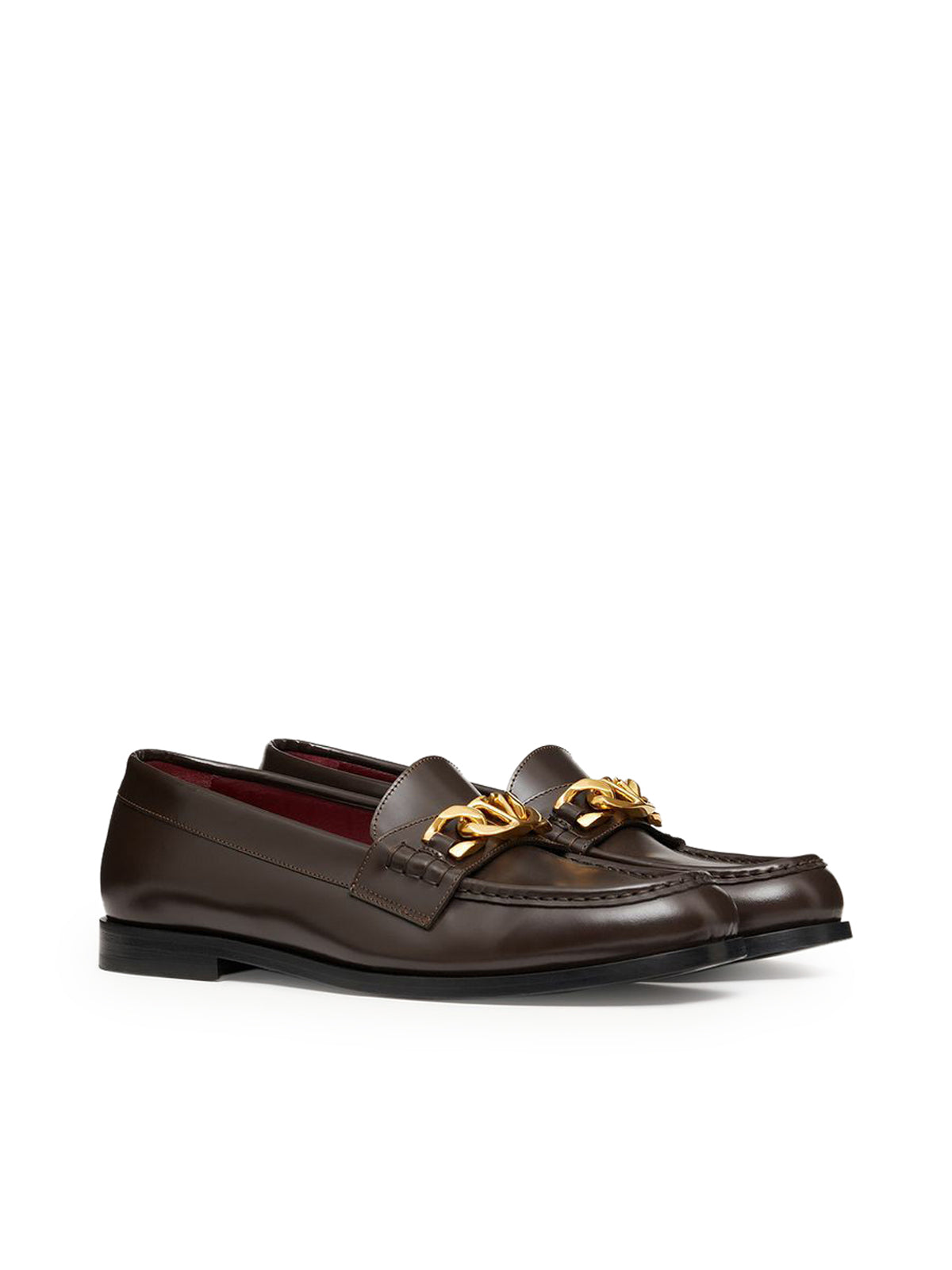 VLOGO CHAIN MOCCASIN IN CALFSKIN