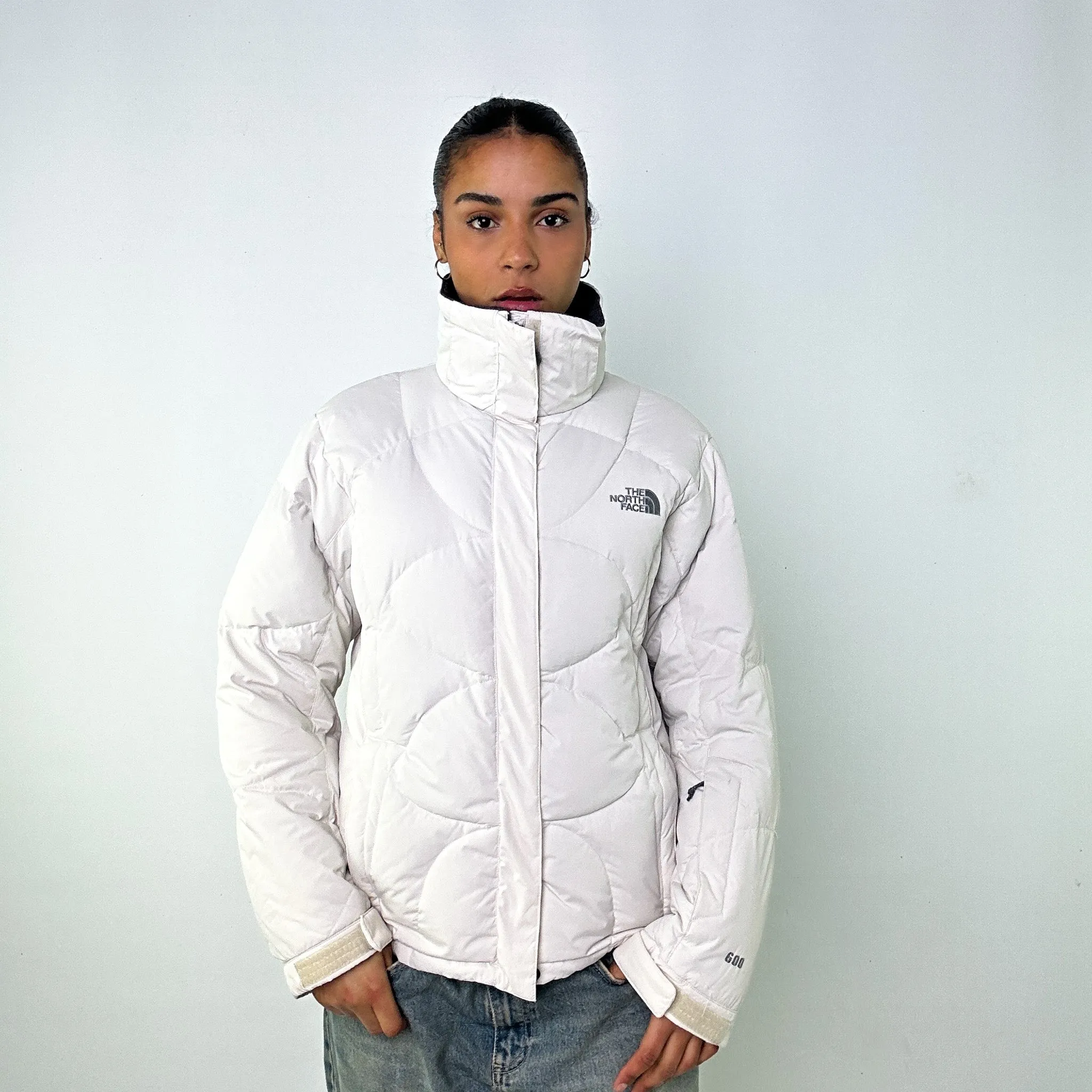 White 90s The North Face 600 Series Ski  Puffer Jacket Coat (M)