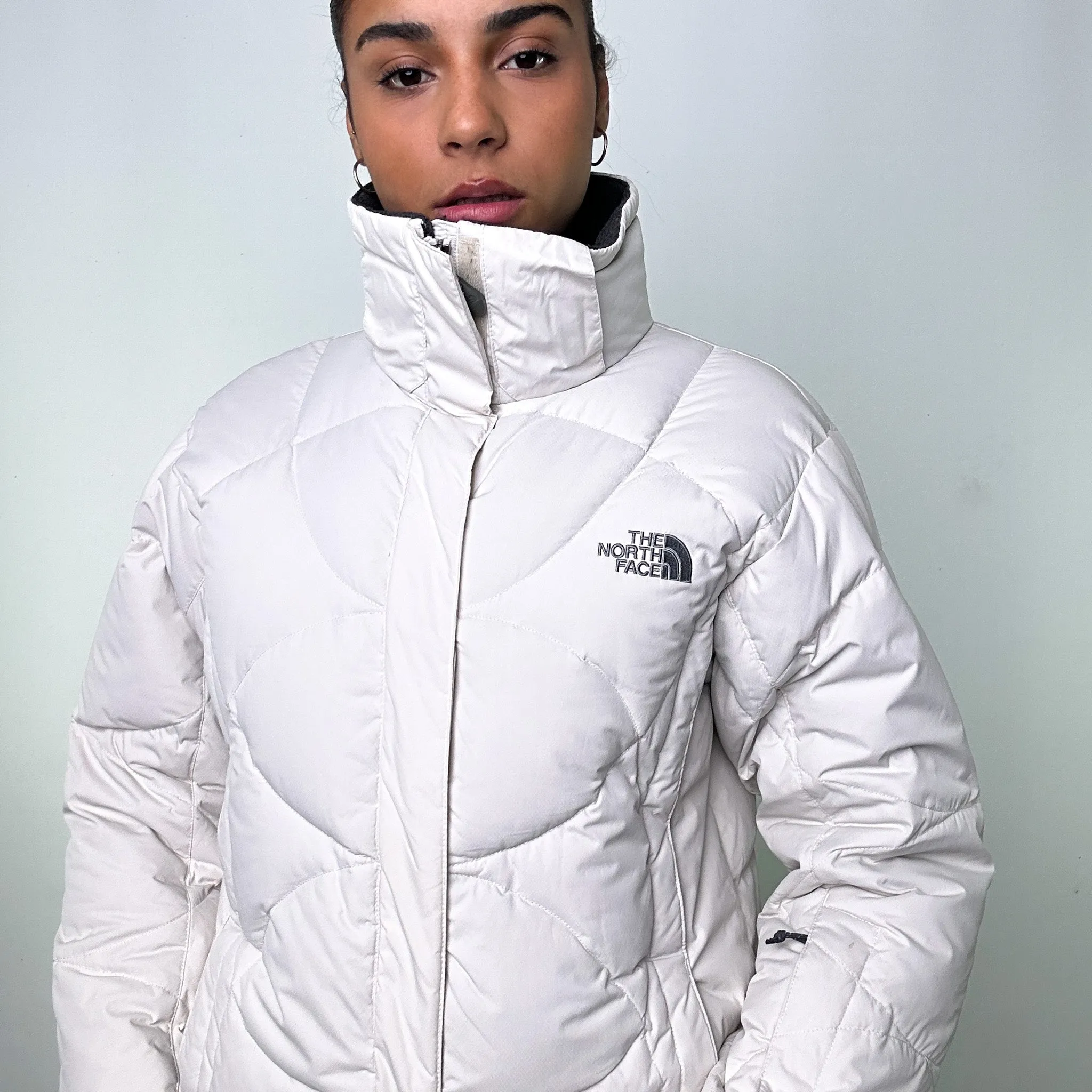 White 90s The North Face 600 Series Ski  Puffer Jacket Coat (M)