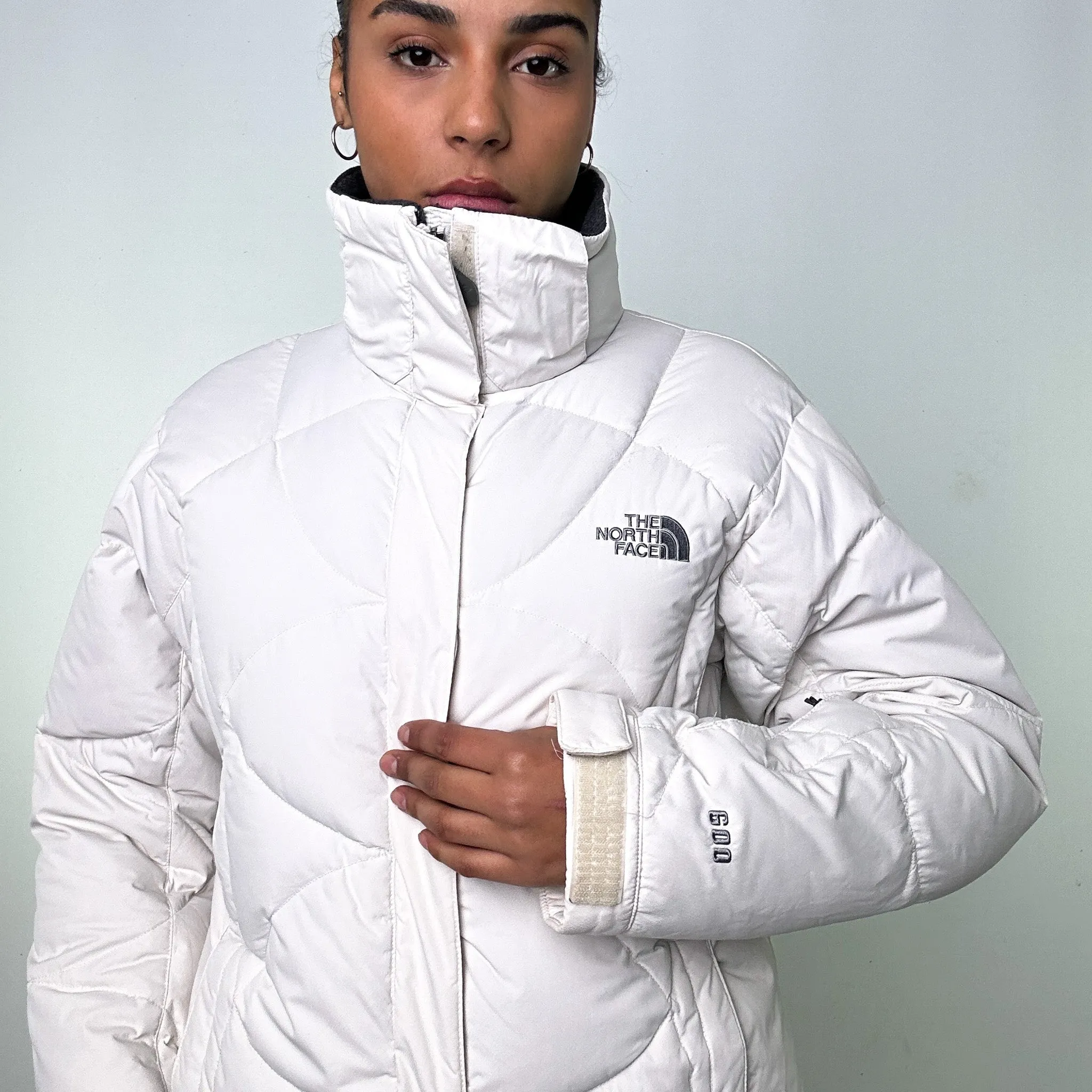 White 90s The North Face 600 Series Ski  Puffer Jacket Coat (M)