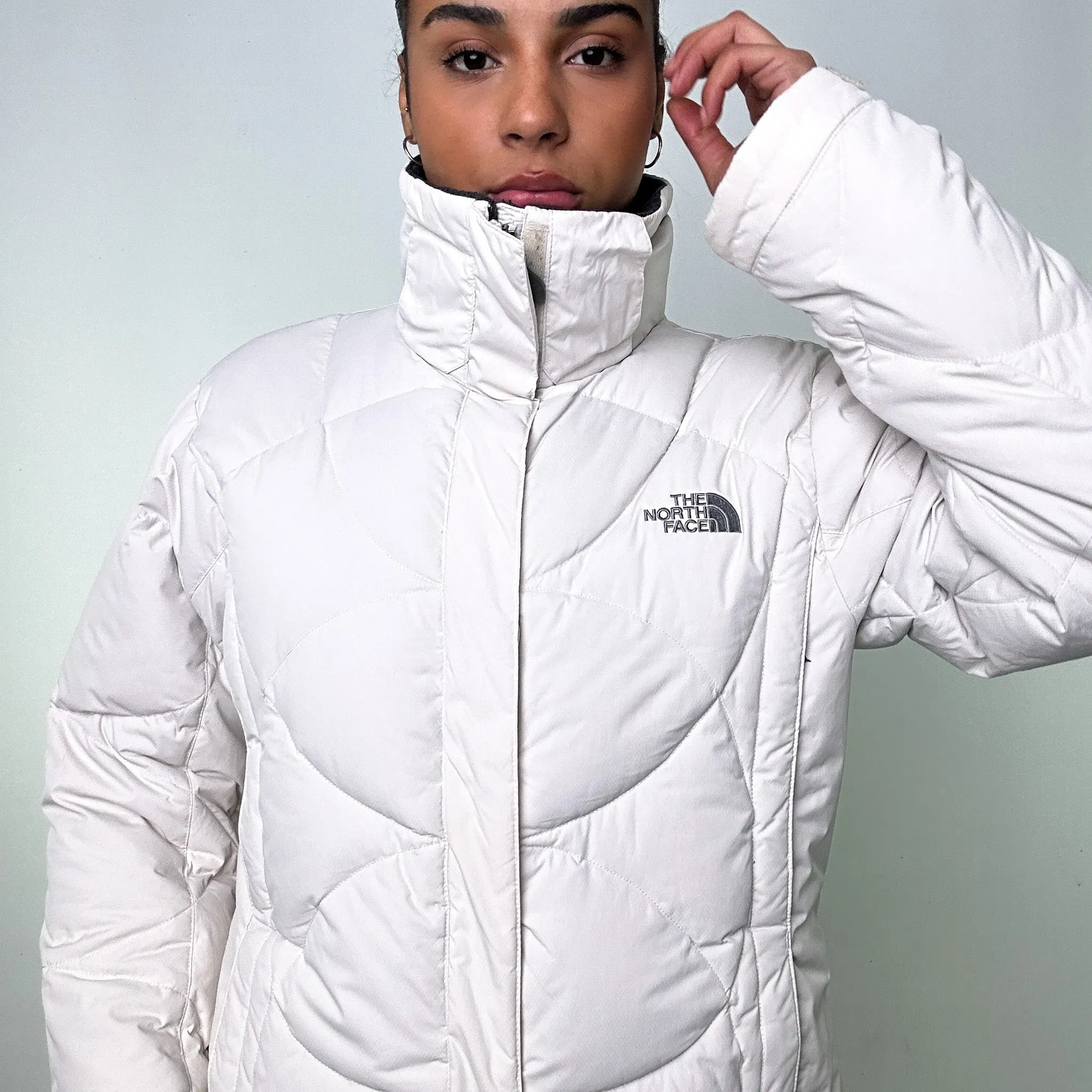 White 90s The North Face 600 Series Ski  Puffer Jacket Coat (M)