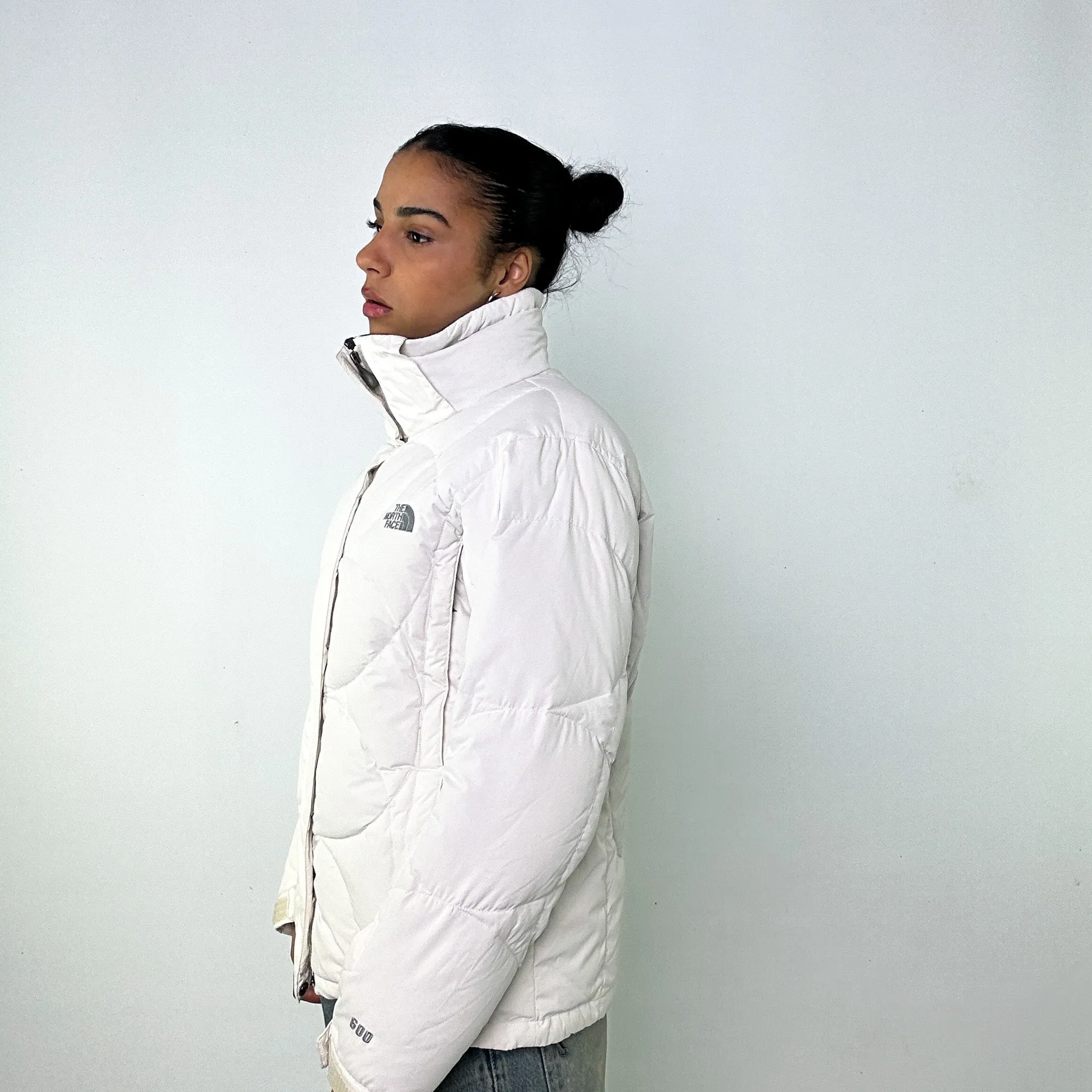 White 90s The North Face 600 Series Ski  Puffer Jacket Coat (M)