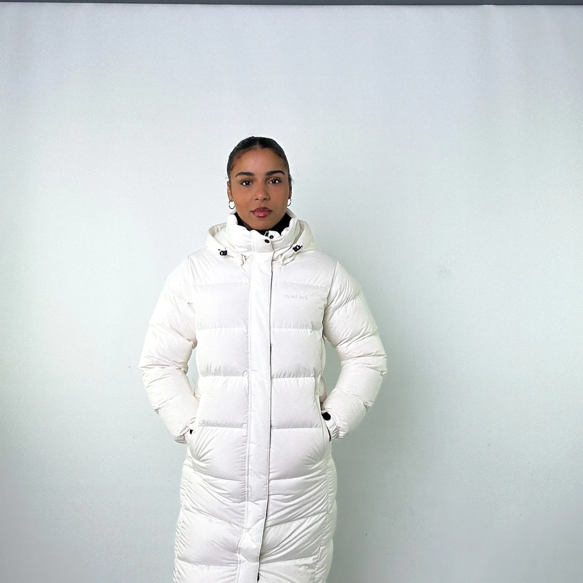 White y2ks Mont Bell Puffer Jacket Coat (M)