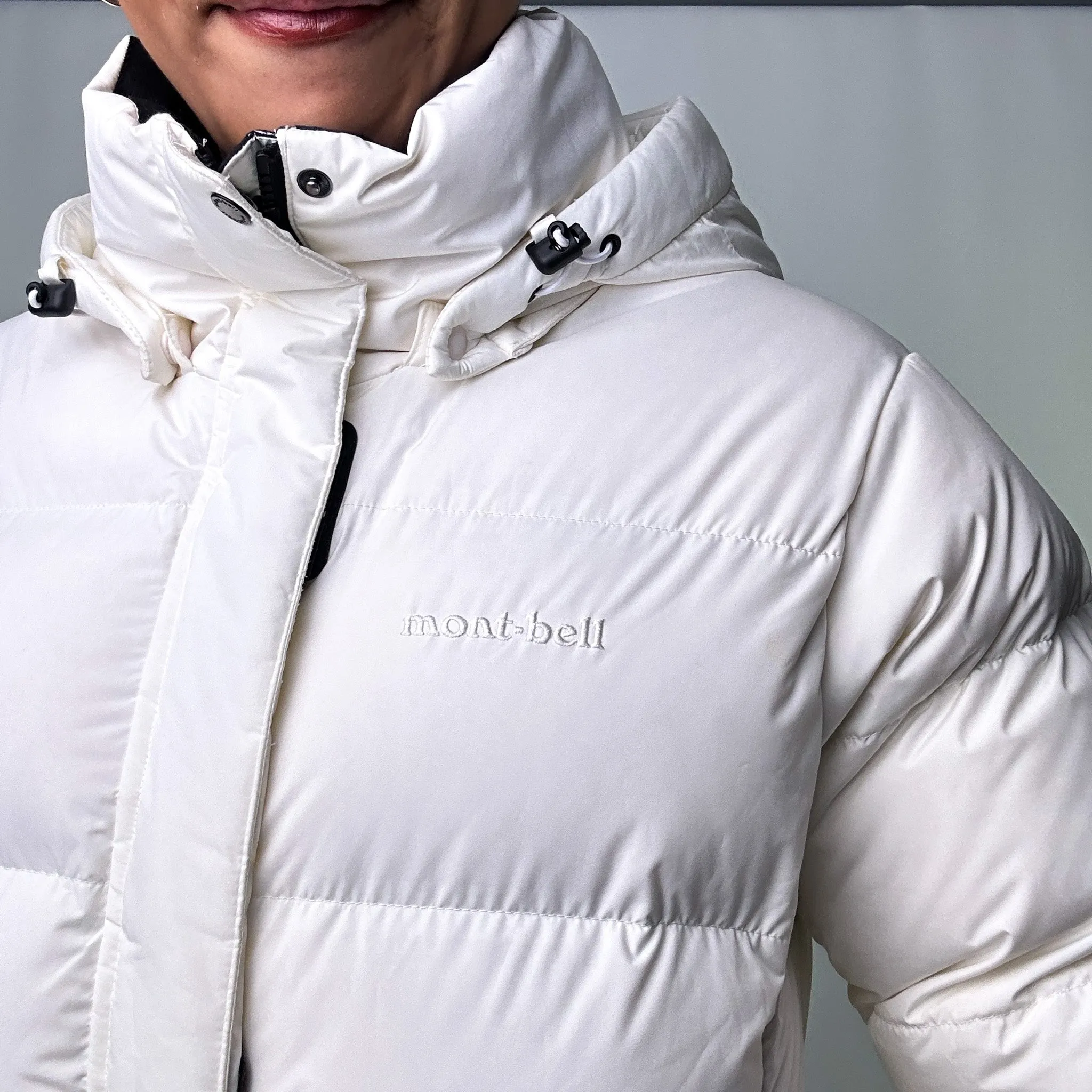 White y2ks Mont Bell Puffer Jacket Coat (M)