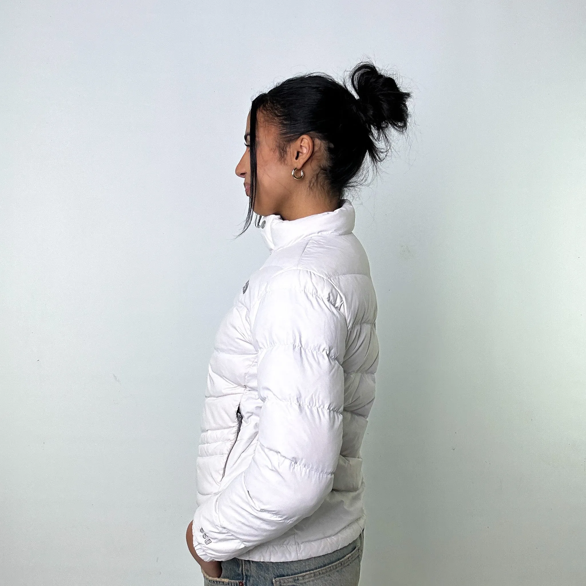 White y2ks The North Face 550 Series Puffer Jacket Coat (M)