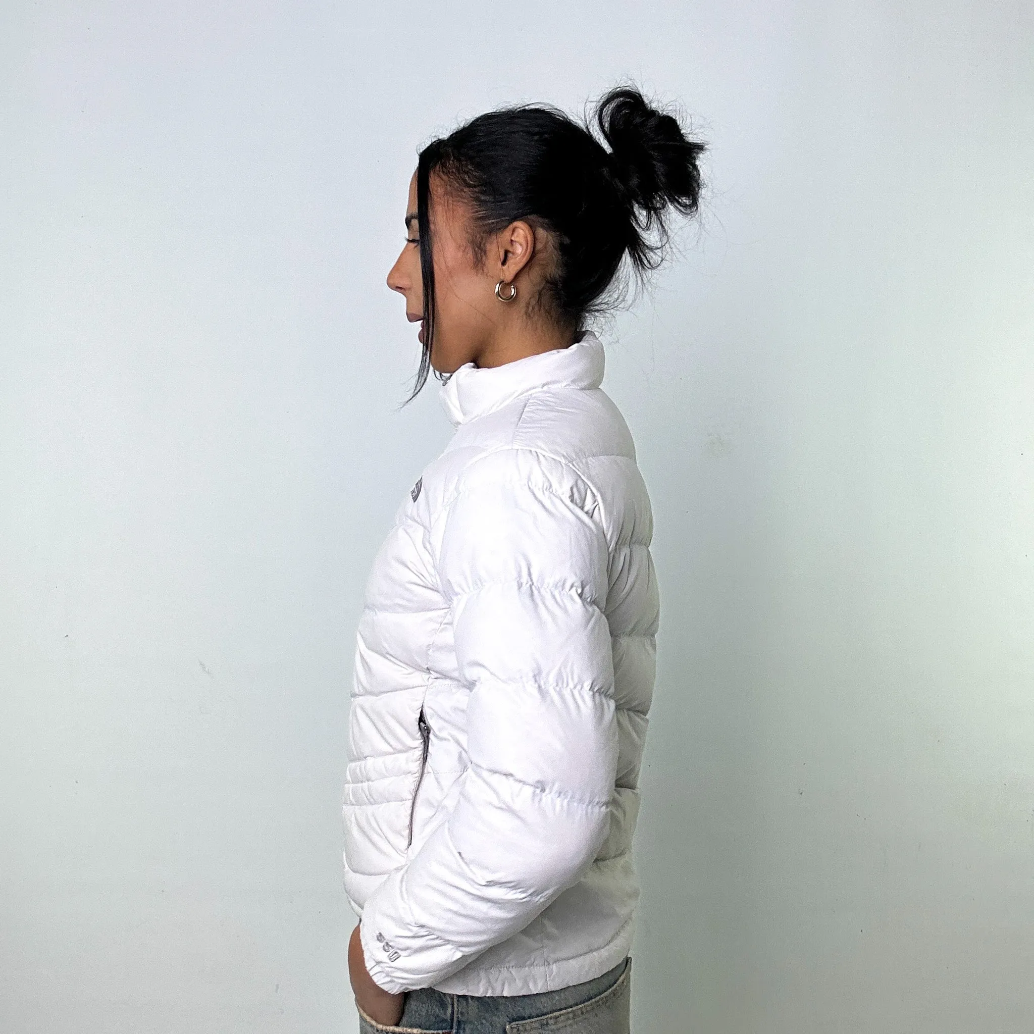 White y2ks The North Face 550 Series Puffer Jacket Coat (M)