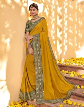 Yellow Silk Saree