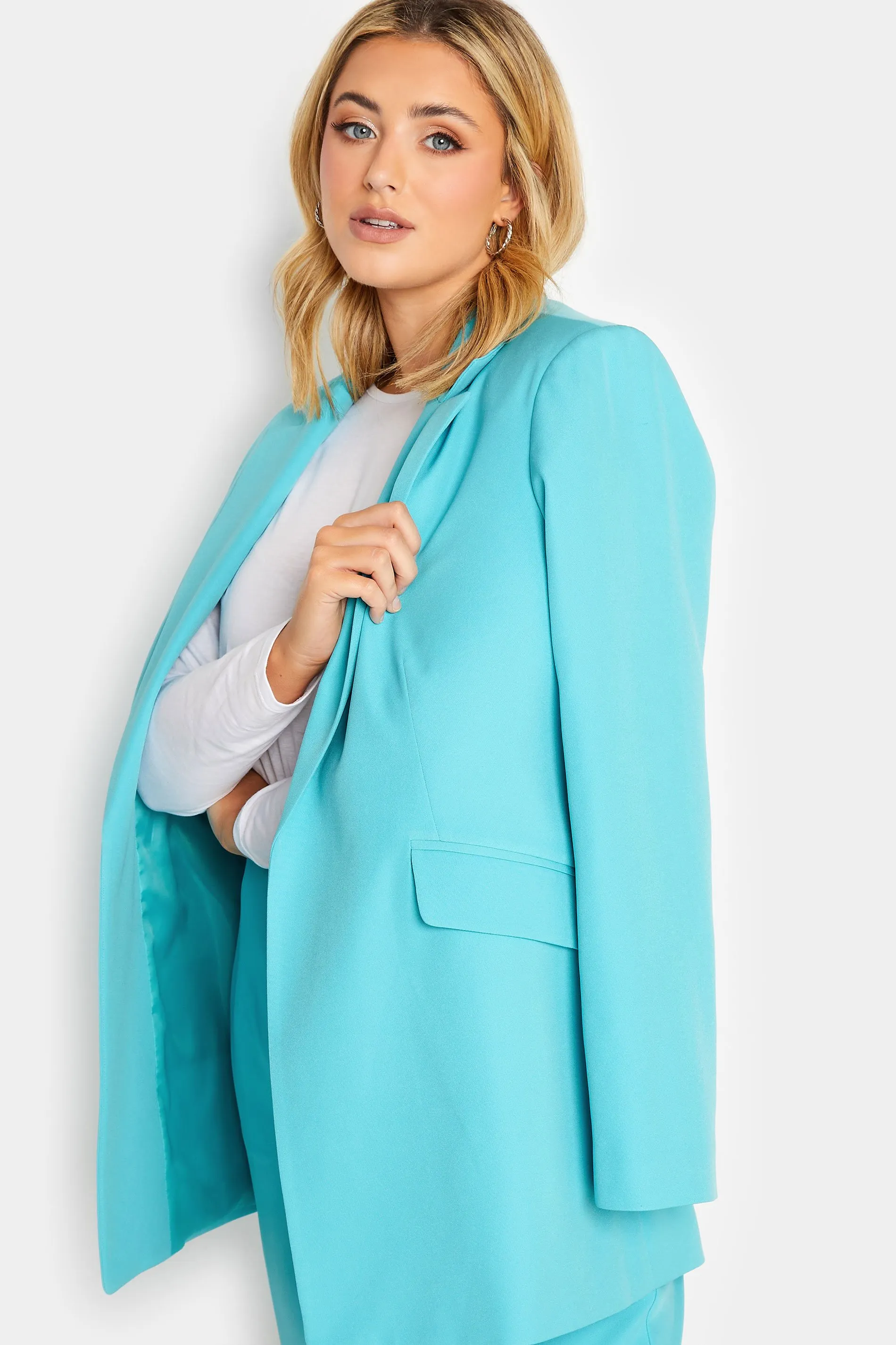 YOURS Curve Bright Blue Blazer