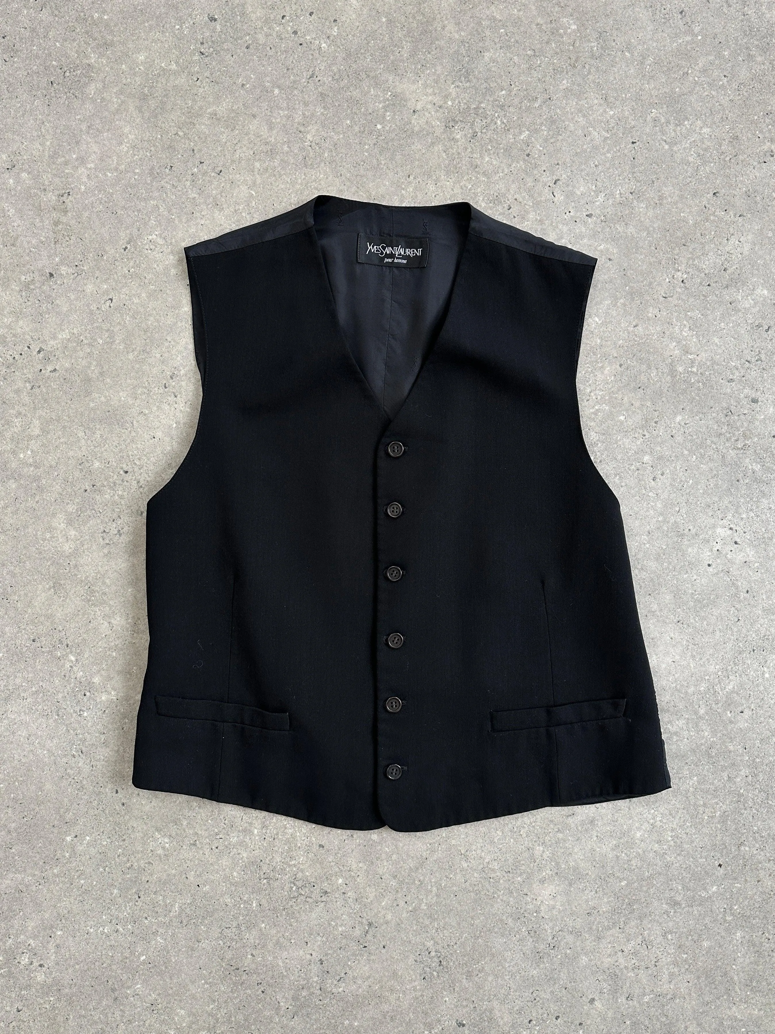 Yves Saint Laurent Pure Wool Tailored Waistcoat - 42R/L